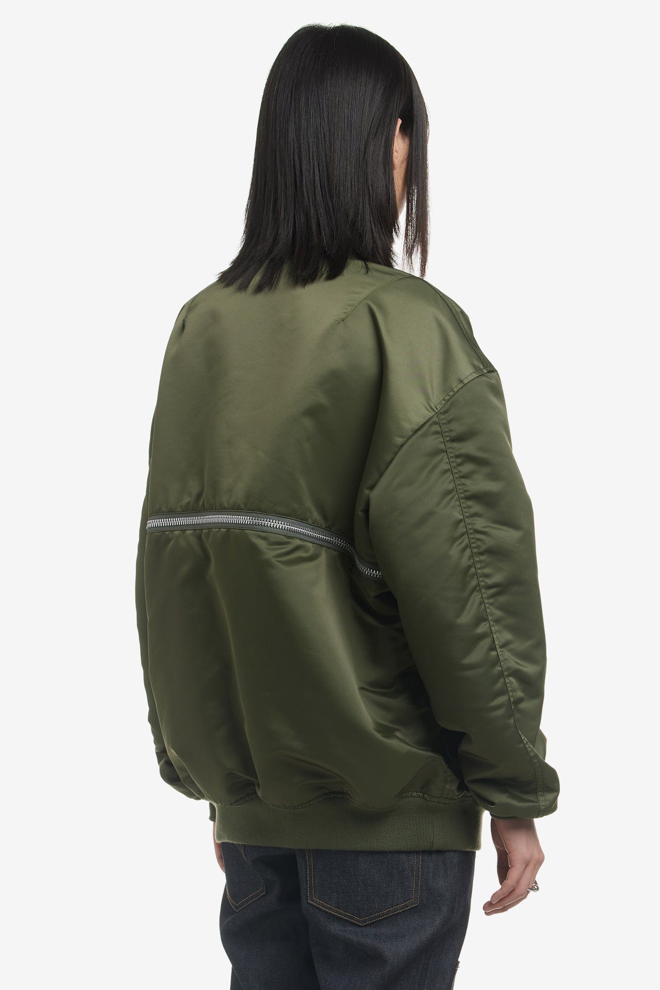 JOHN Lawrence Sullivan NYLON SATIN BOMBER JACKET