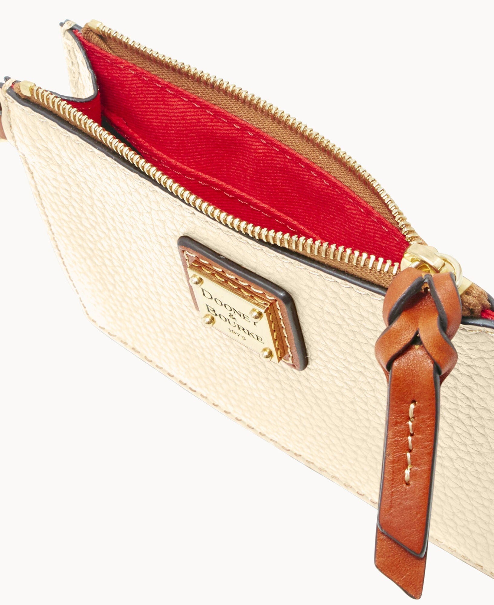 Dooney & Bourke Pebble Grain Zip Top Card Case Wristlet