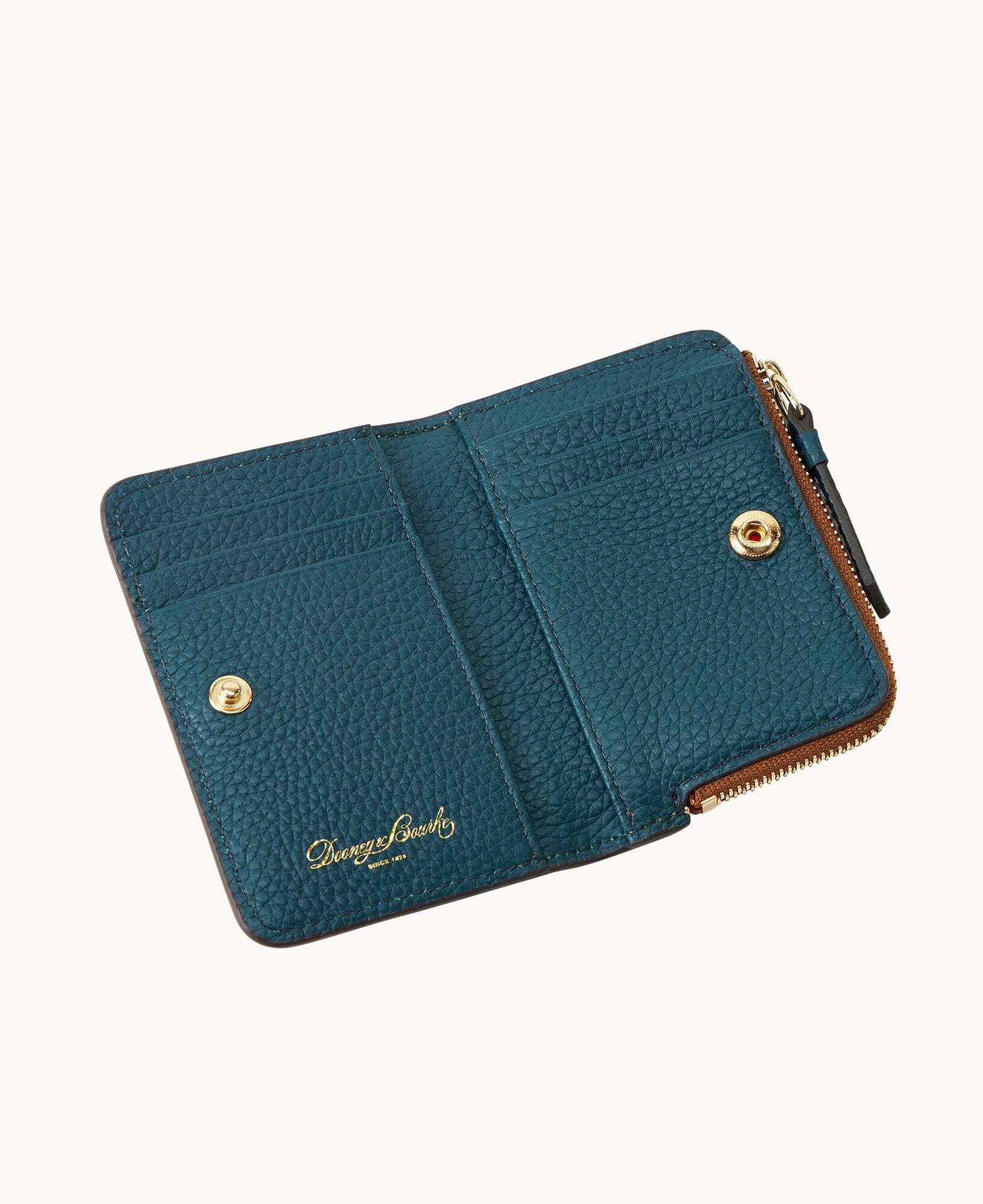 Dooney & Bourke Pebble Grain Zip Credit Card Wallet 12