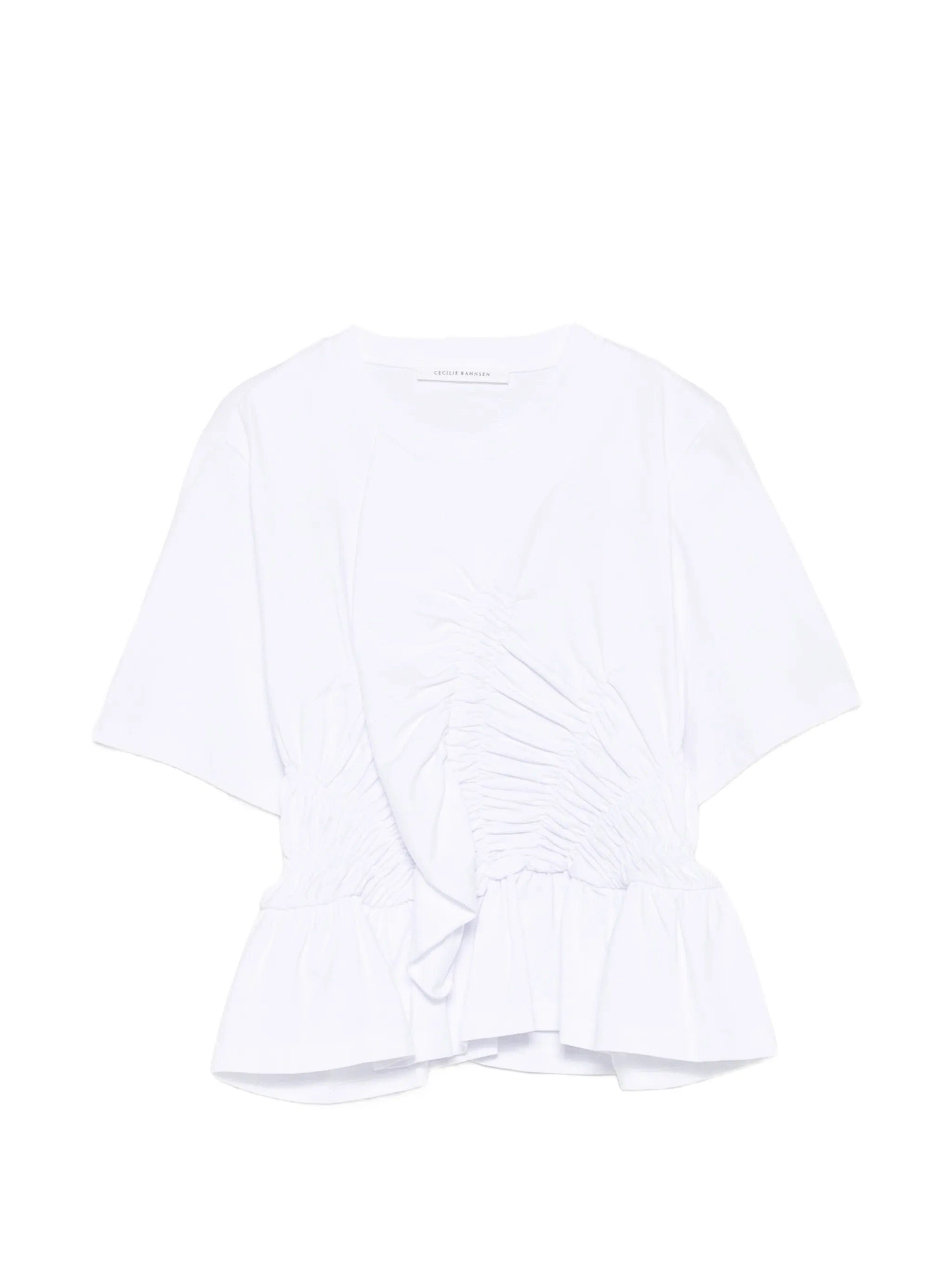 Cecilie Bahnsen Ace ruched peplum T - shirt