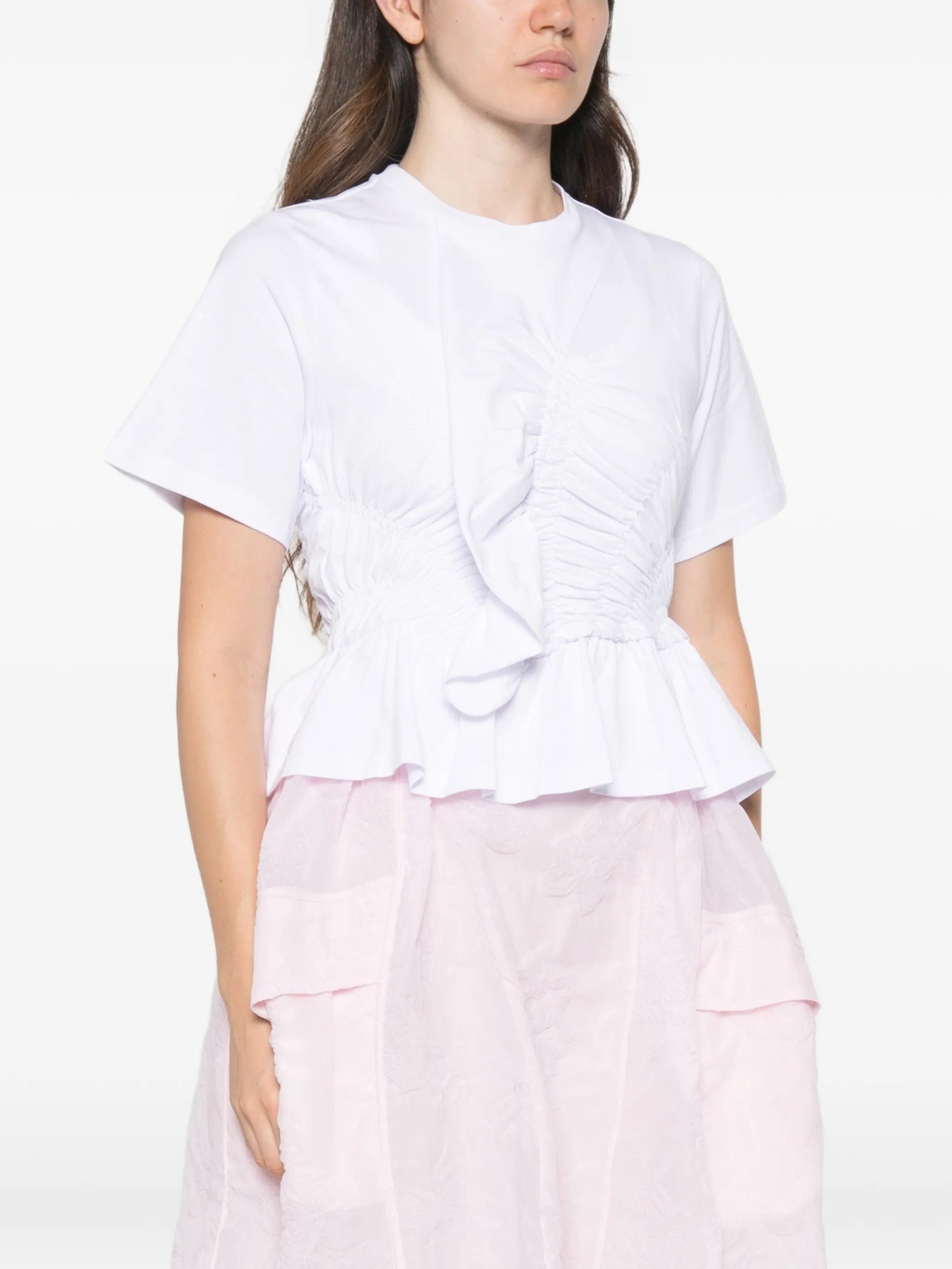 Cecilie Bahnsen Ace ruched peplum T - shirt