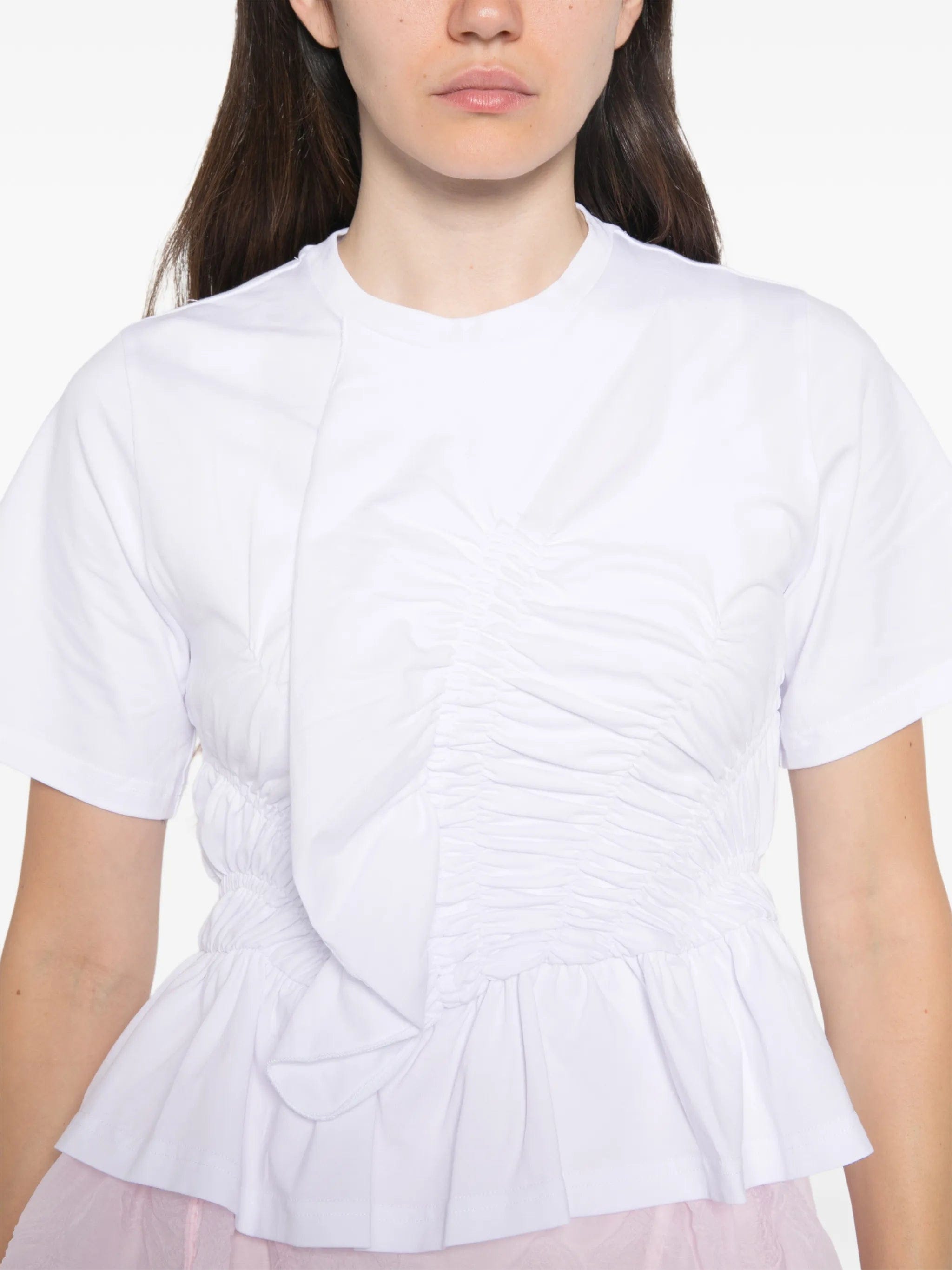 Cecilie Bahnsen Ace ruched peplum T - shirt