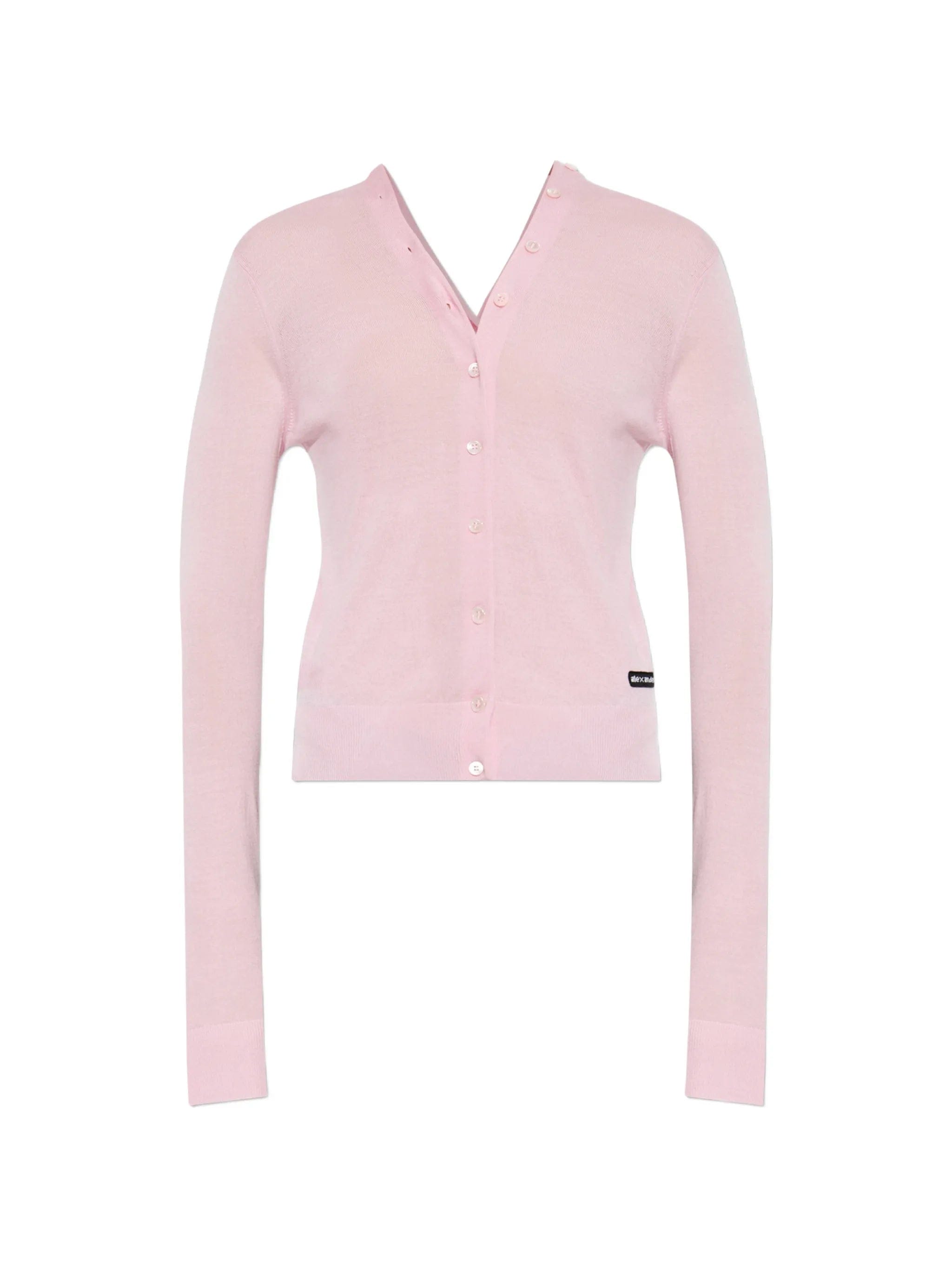 Alexander Wang logo - patch button - up cardigan