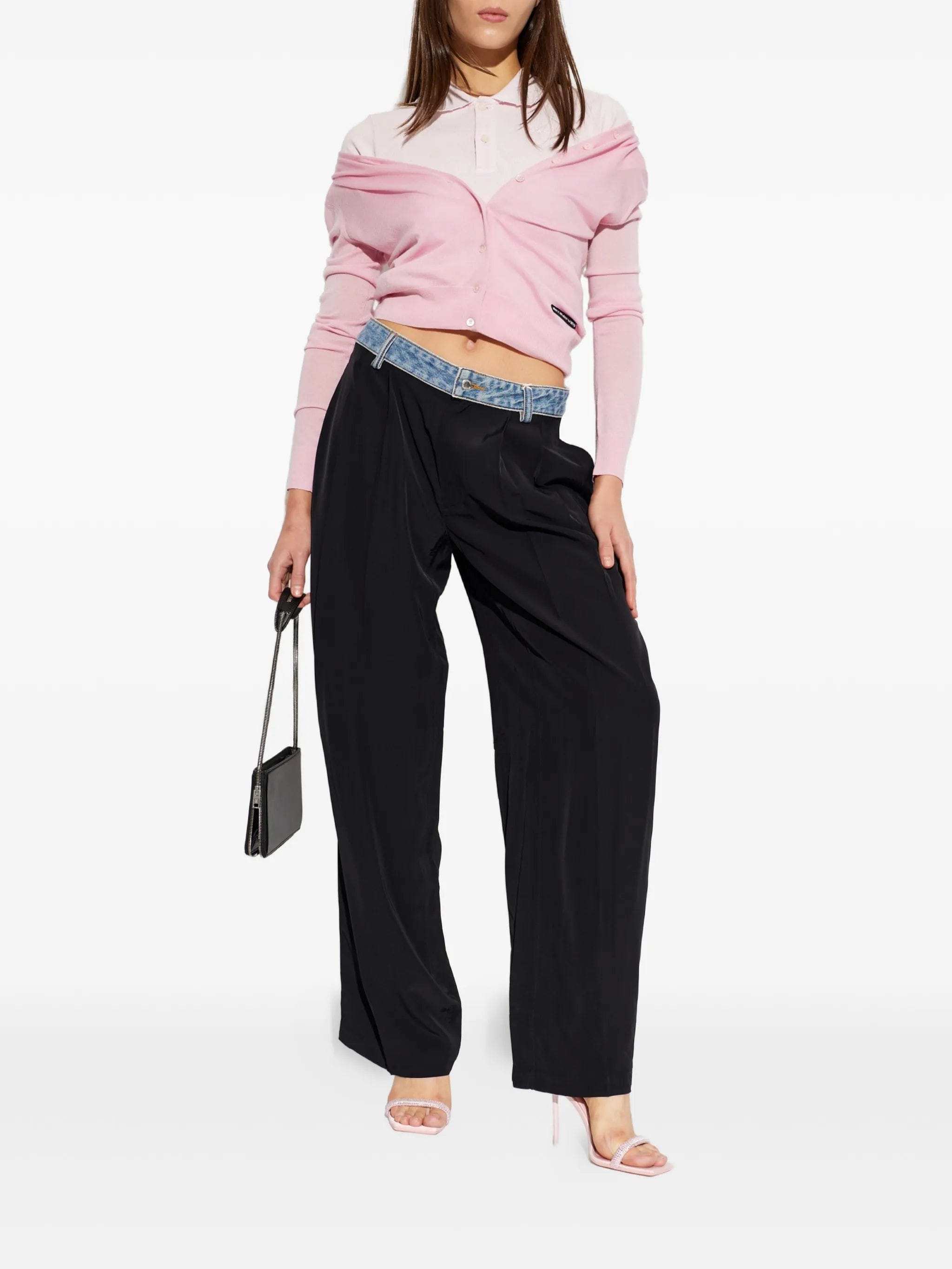 Alexander Wang logo - patch button - up cardigan