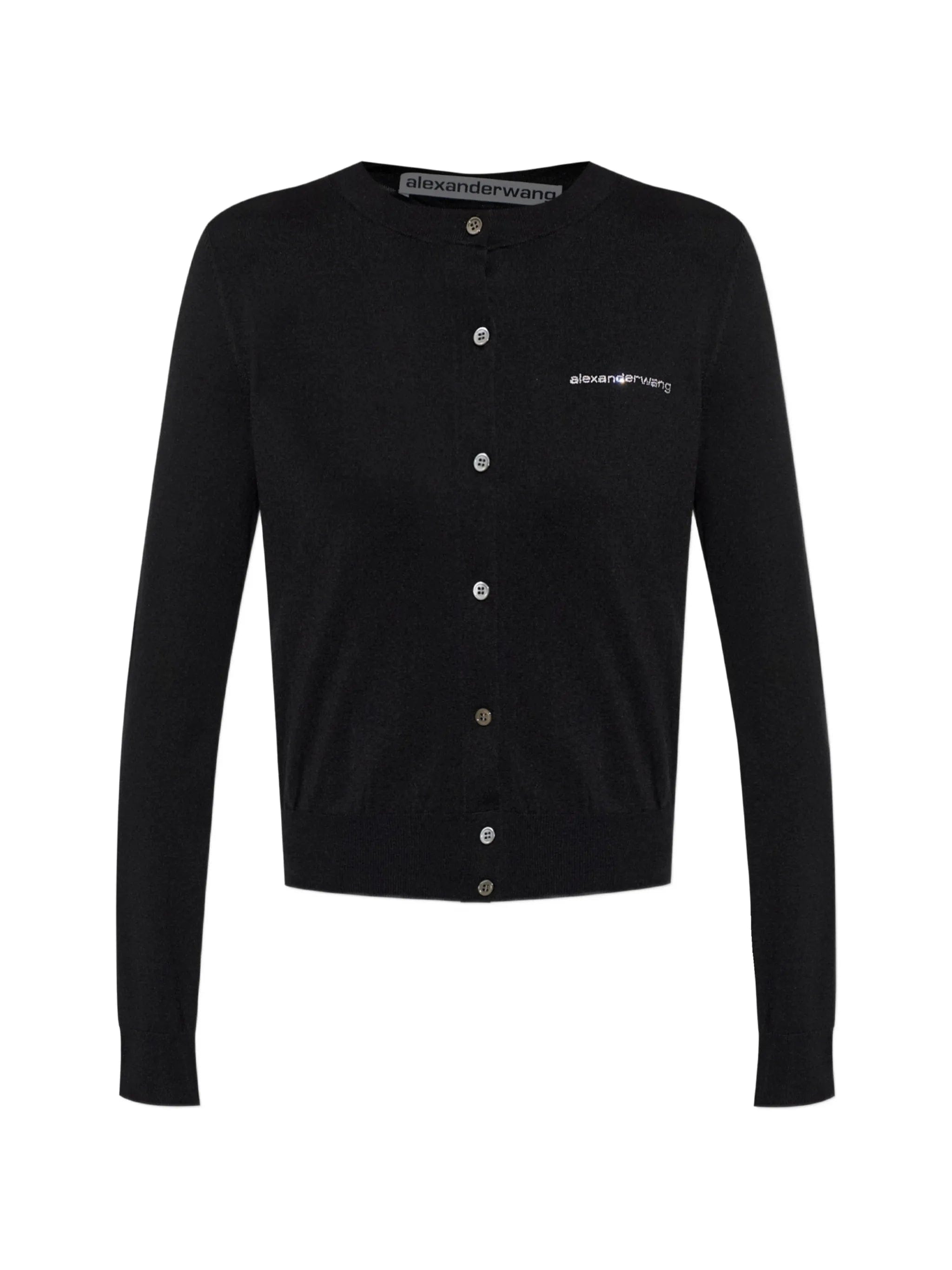 Alexander Wang crystal - embellished - logo cardigan