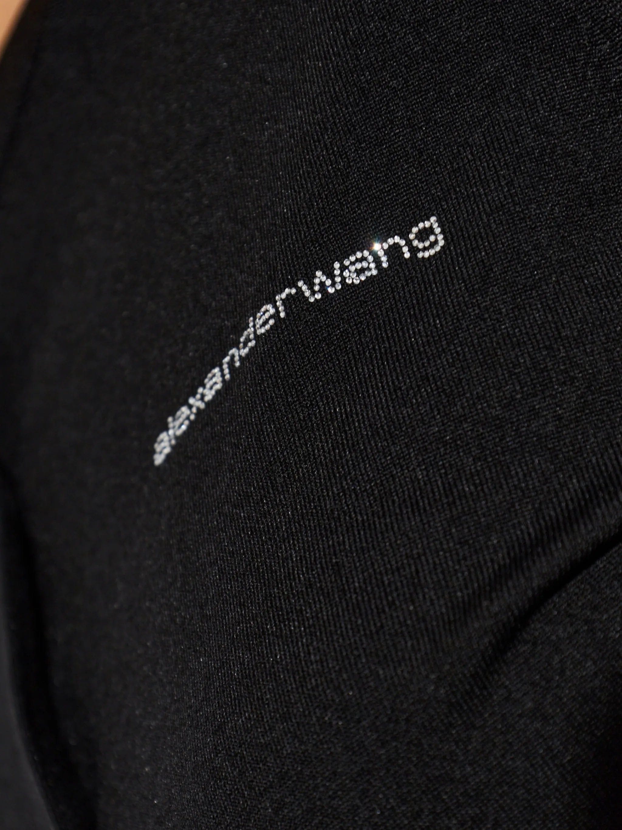 Alexander Wang crystal - embellished - logo cardigan
