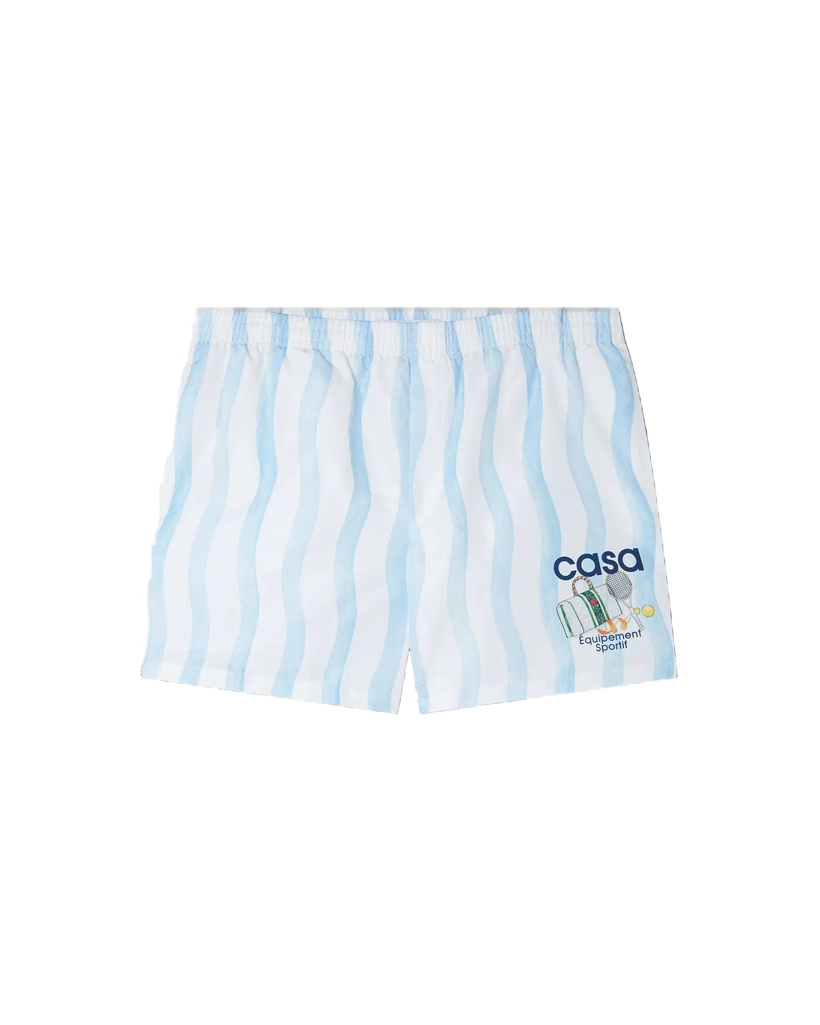 Casablanca Printed Swimshorts Blue Wave Stripe