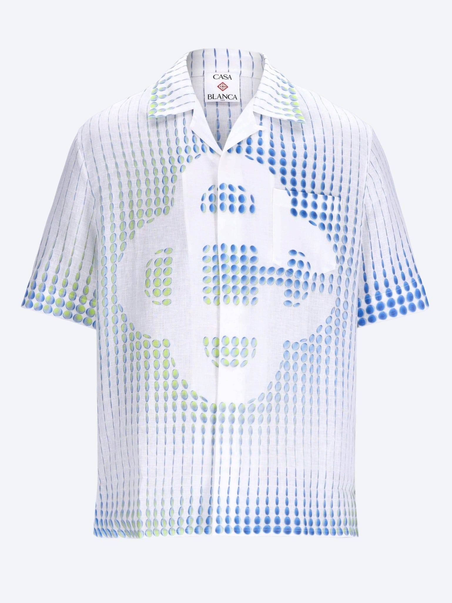 Casablanca Dots cuban collar short sleeve shirt