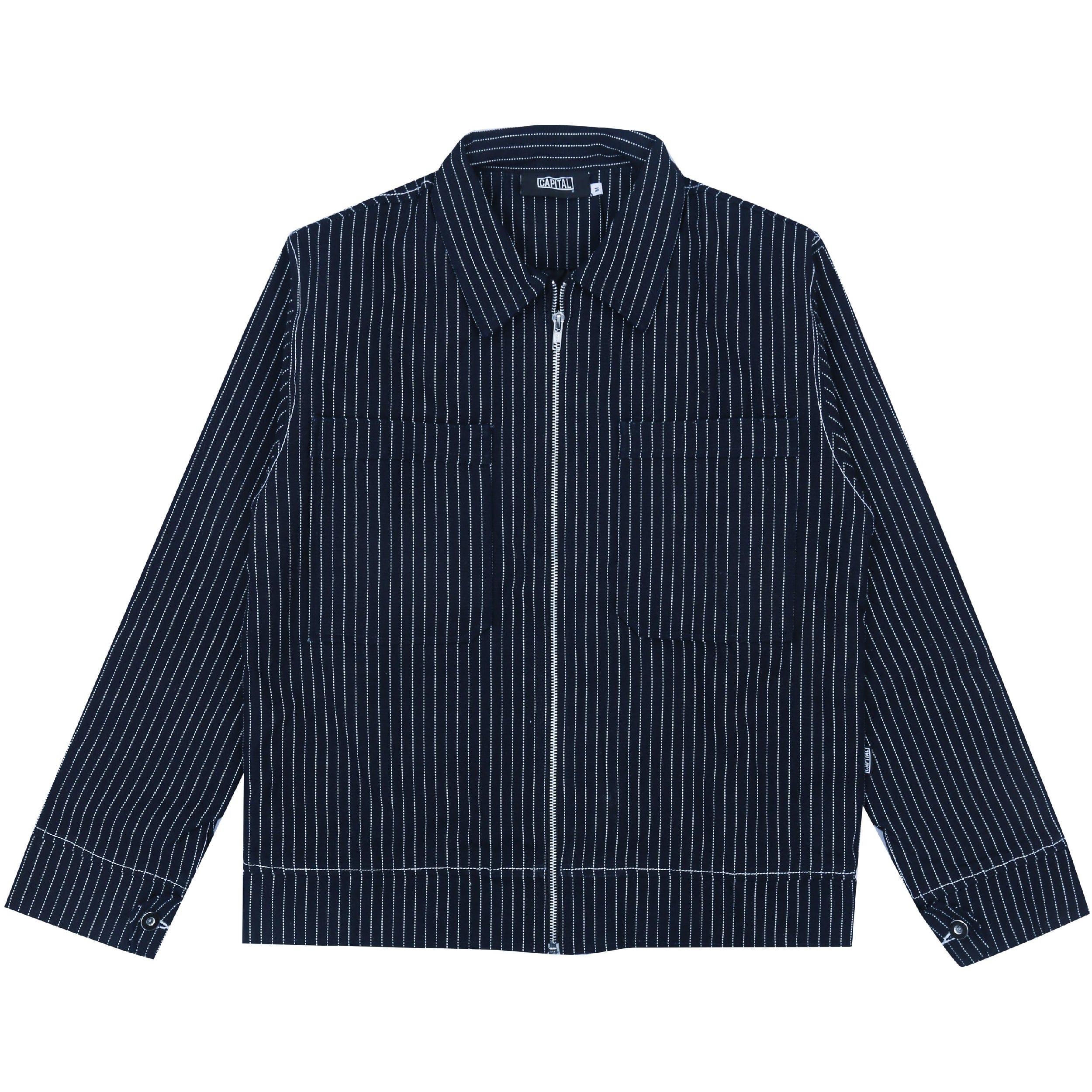Capital Wabash Stripe Work Jacket - Dark Blue