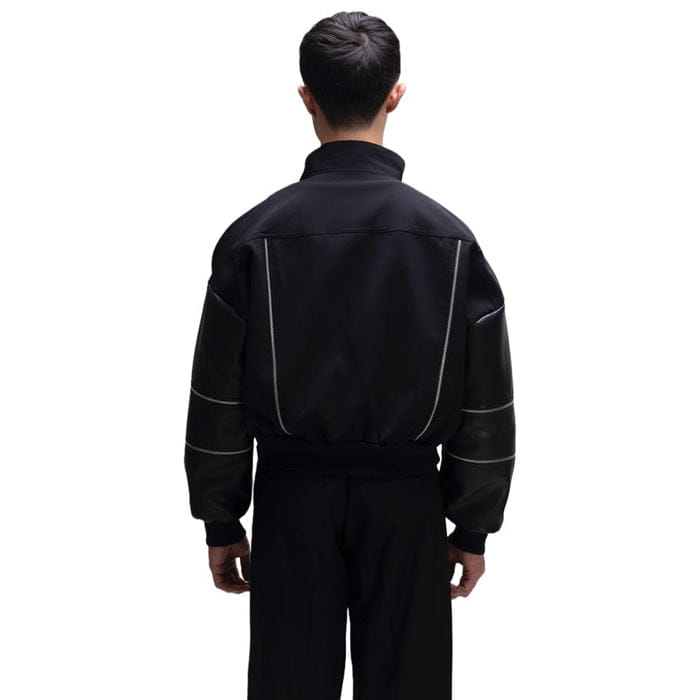 TEMMA Prasetio BLACK BOMBER JACKET SYNTHETIC LEATHER