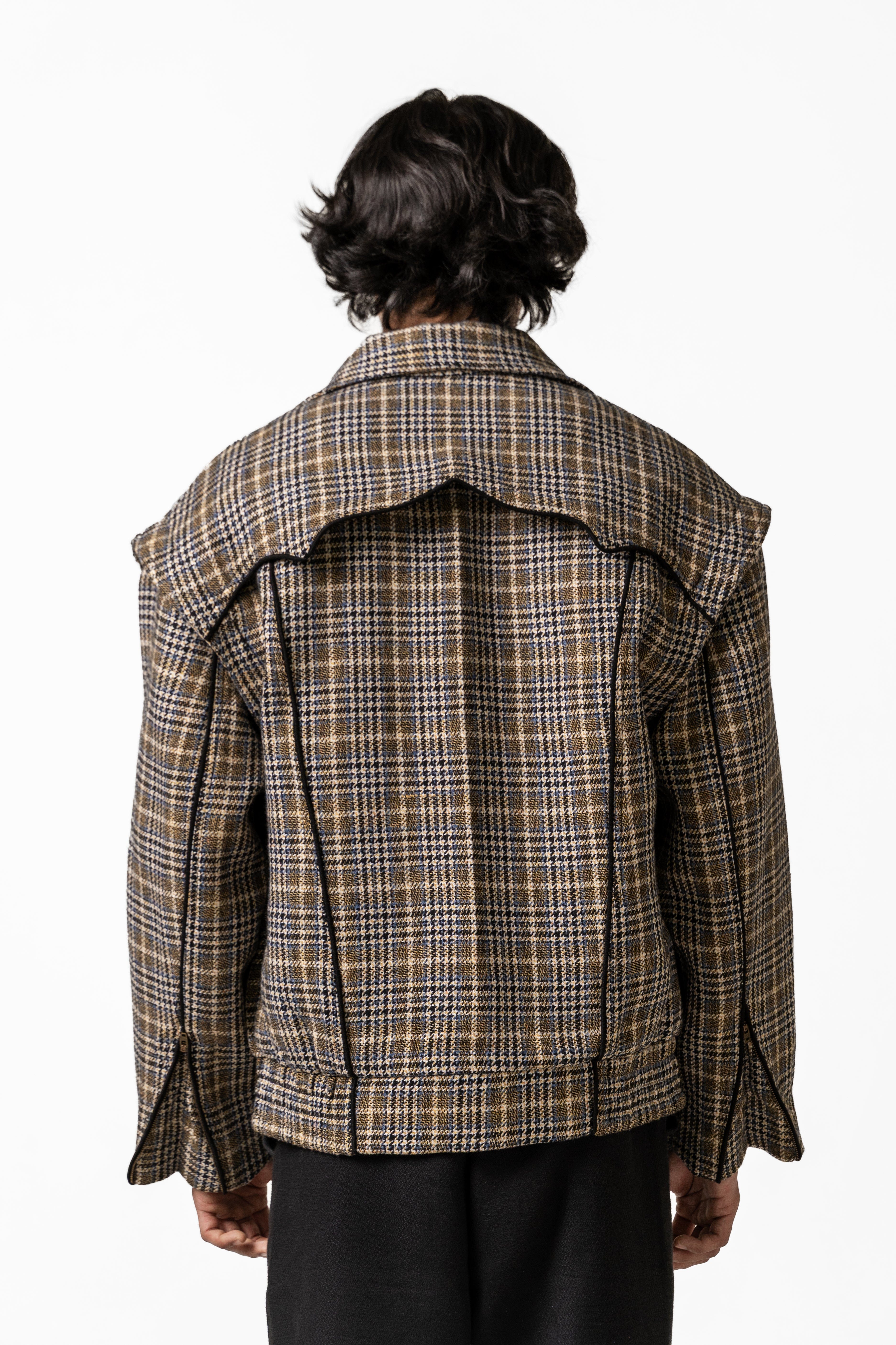 F A R A K Plaid Bomber Jacket