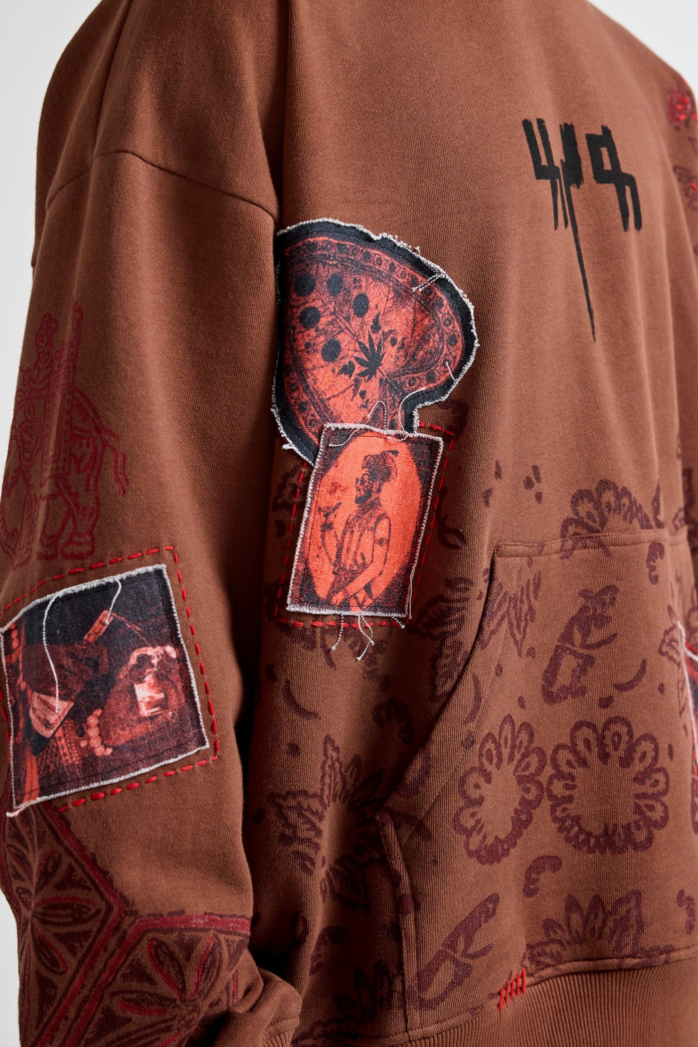 F A R A K Mehfil Block - Printed Hoodie