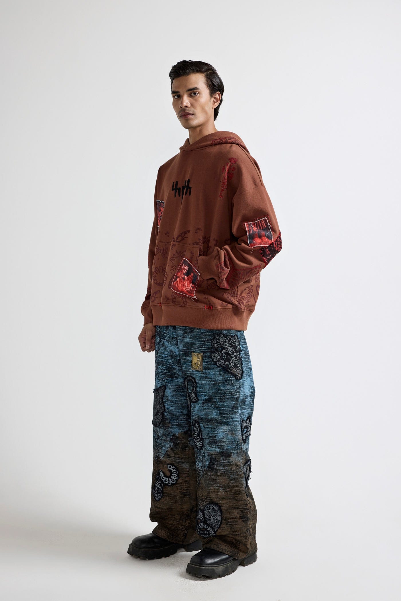 F A R A K Mehfil Block - Printed Hoodie