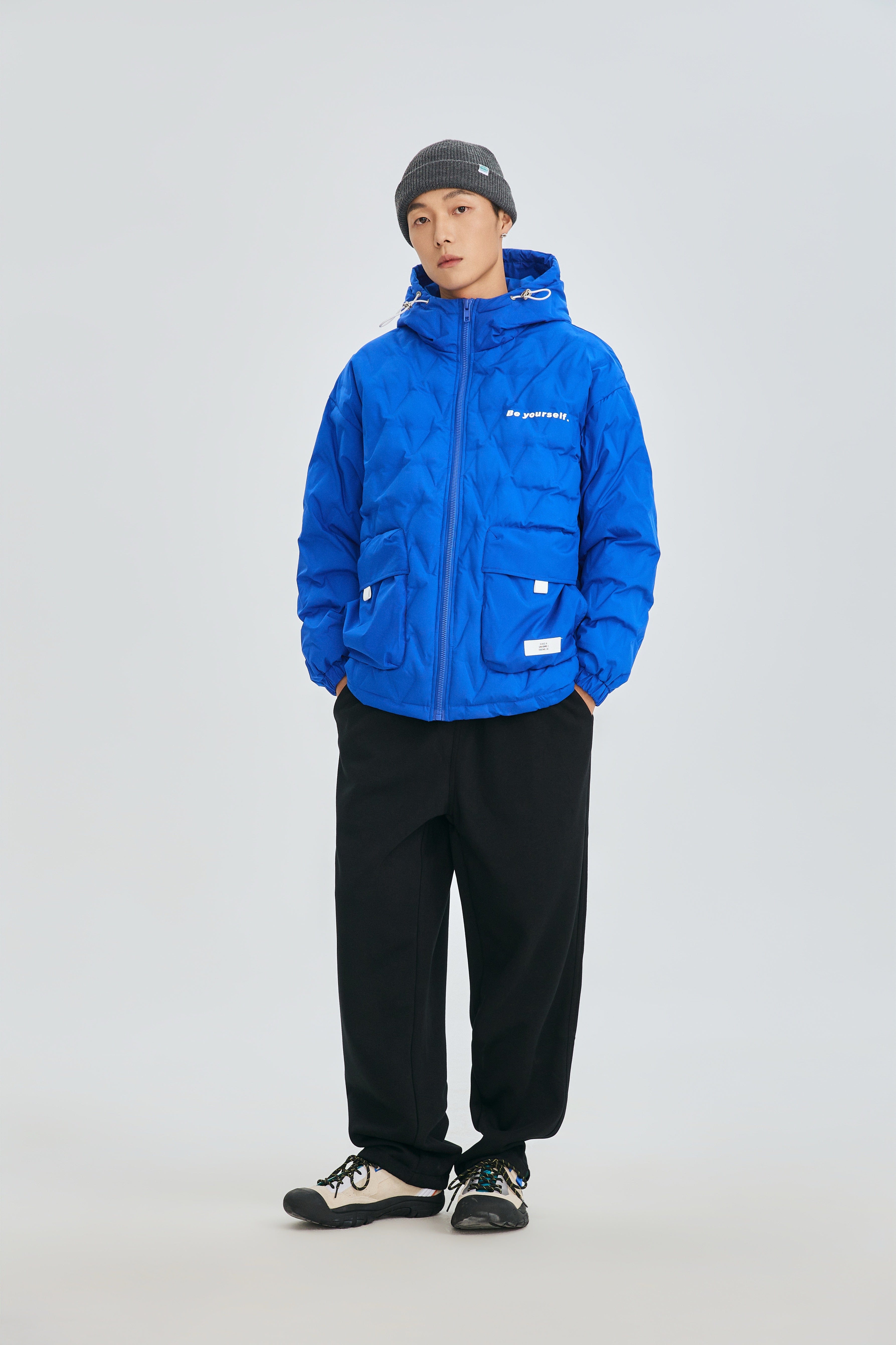 Blue Electric Blue Quilted Puffer Jacket
