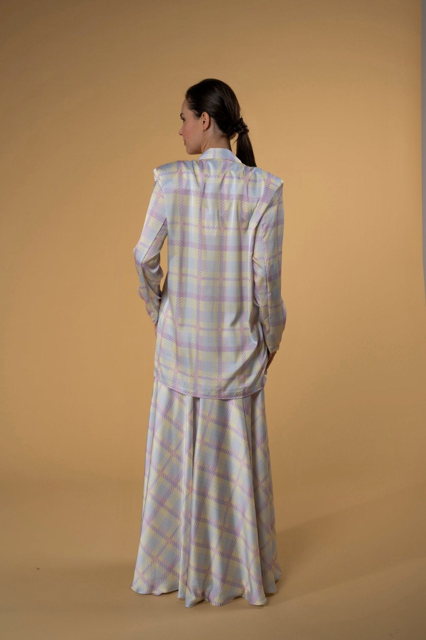Maison Clad JACKET CLEA CHECKS PURPLE YELLOW MCL00887