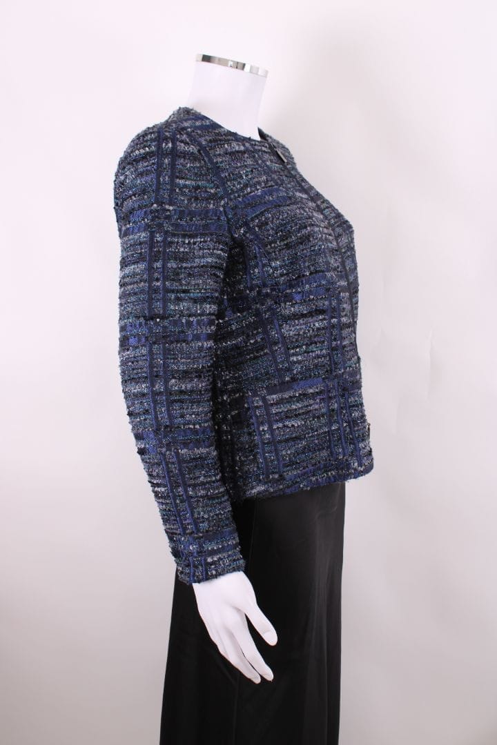 Armani Collezioni Boucle Zip Jacket Navy/ Blue S