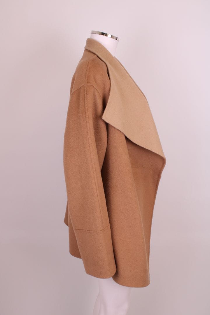 Soft Goat Waterfall Jacket Camel S
