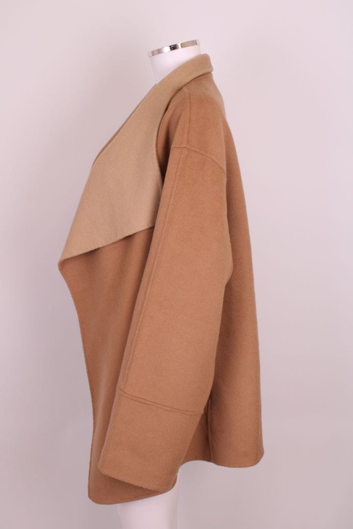 Soft Goat Waterfall Jacket Camel S