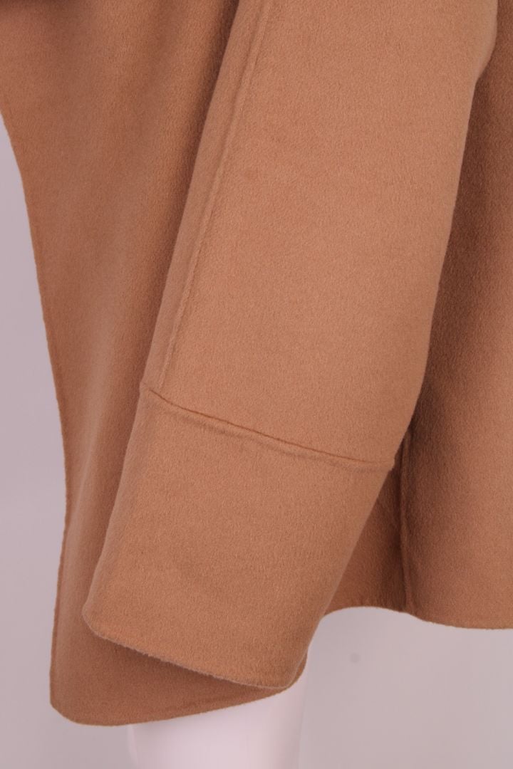 Soft Goat Waterfall Jacket Camel S
