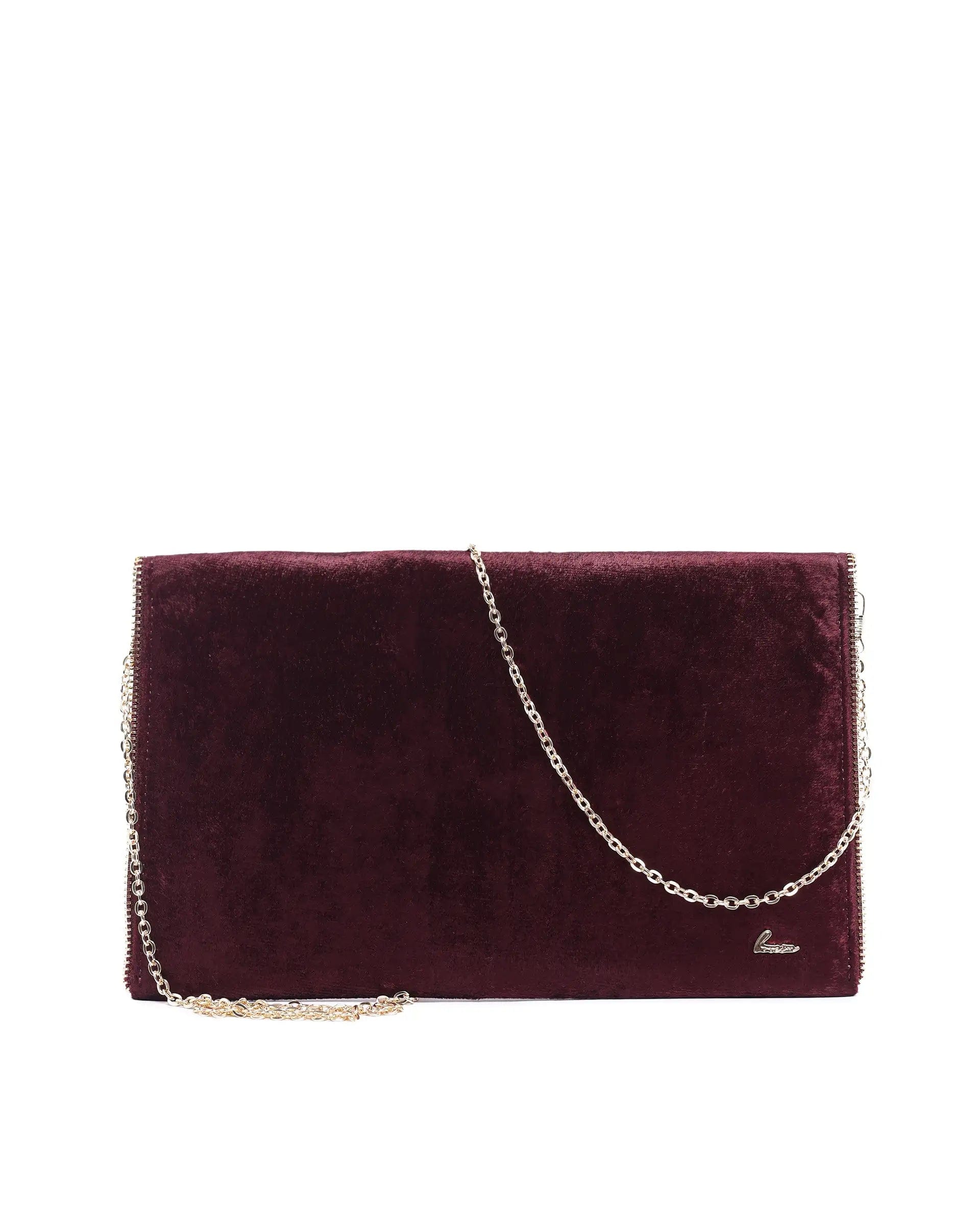 Rareism Women Diva Dark Maroon Plain Bag