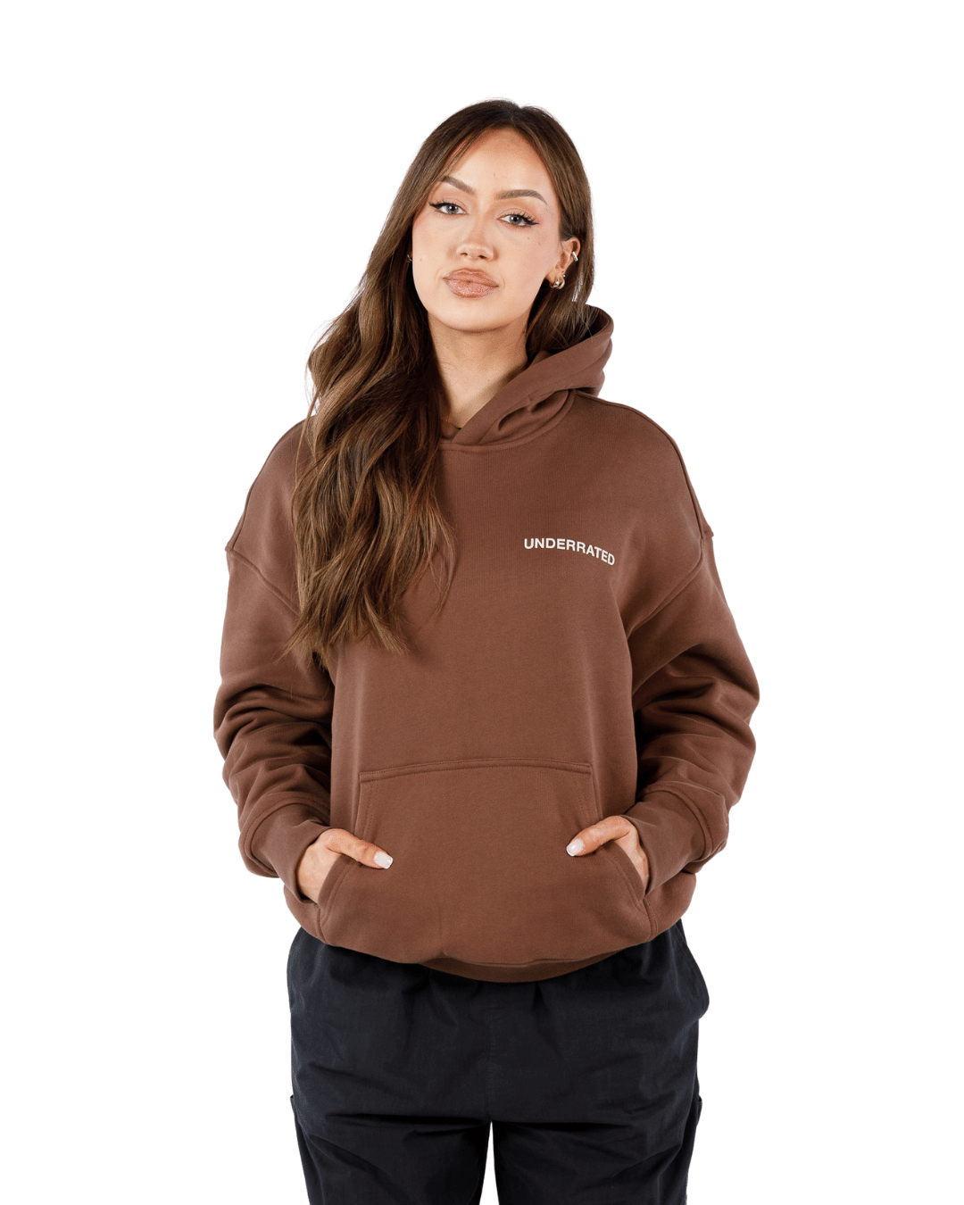 Classic UNDERRATED Classic Logo Hoodie - Brown