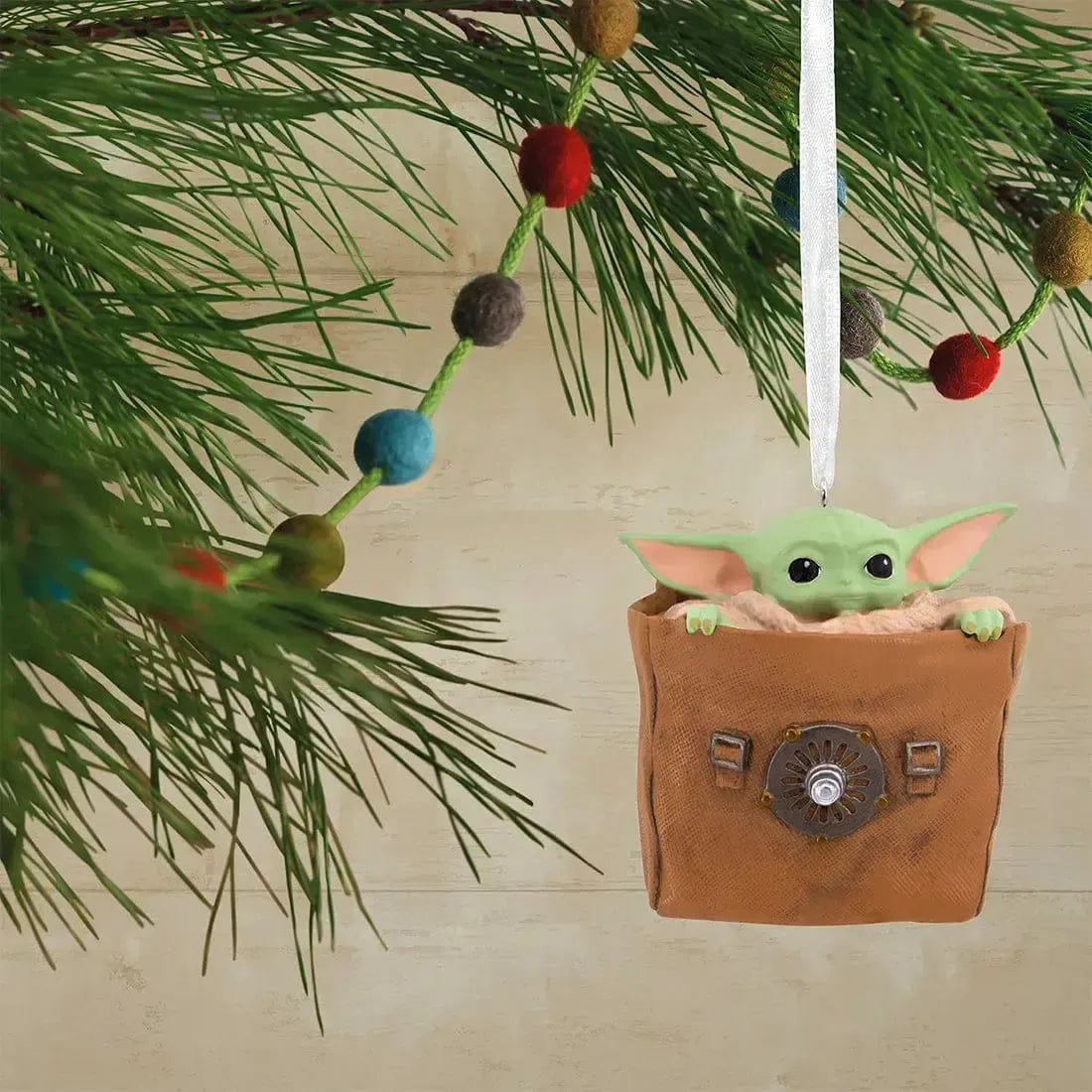 Hallmark Star Wars: The Mandalorian - Grogu in Bag Christmas Ornament - Hallmark
