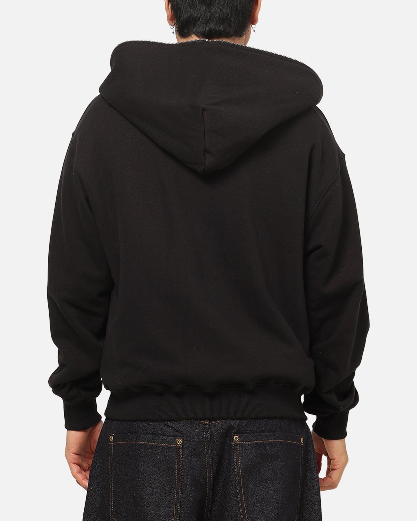 American Thrift Leisure Quarter Zip Hoodie Black