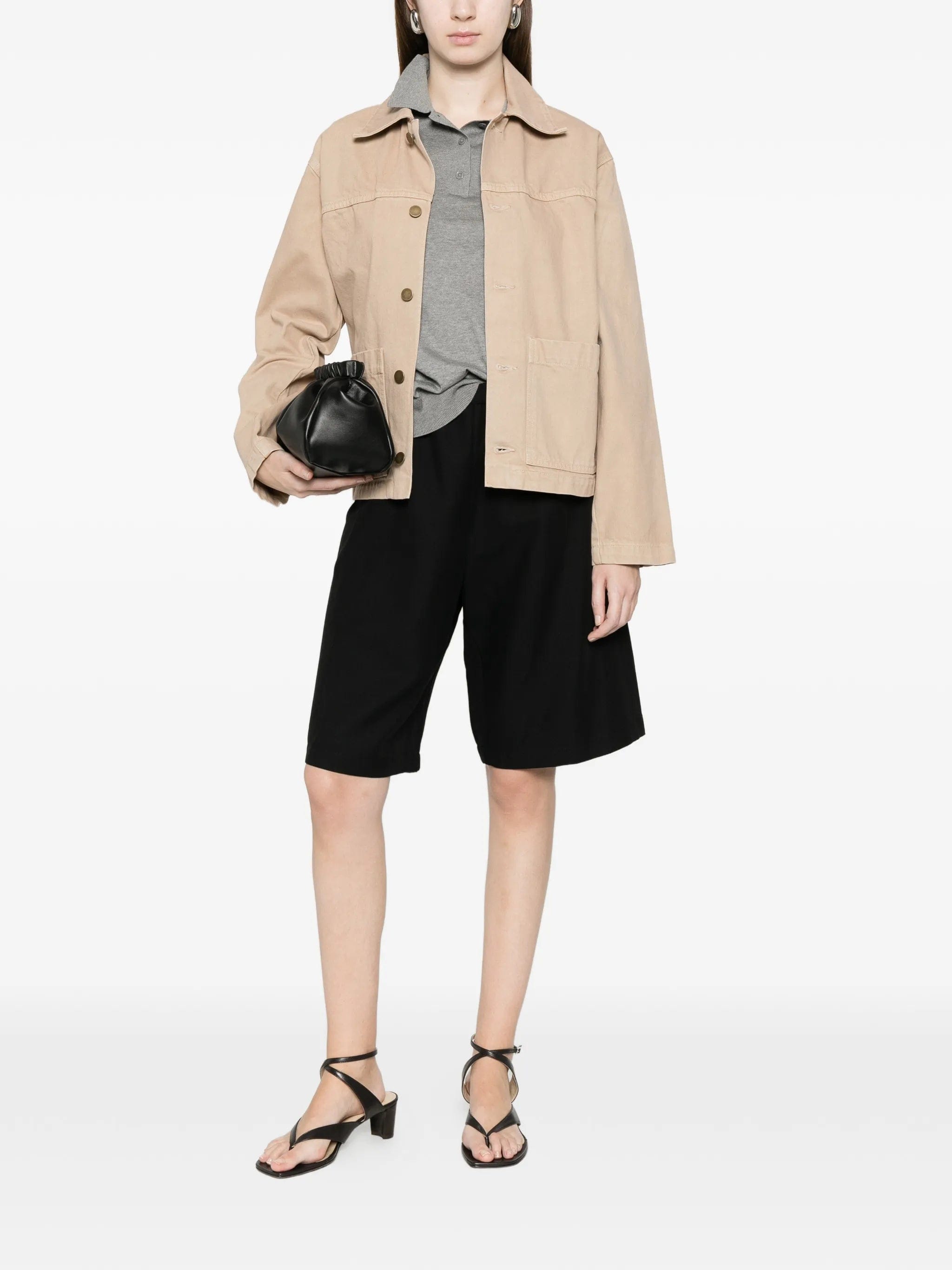 Enza Costa buttoned cotton field jacket