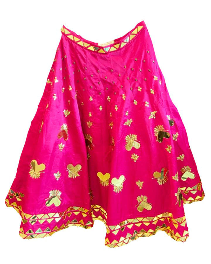 Papa Don't Preach Crepe mirror embellished 3 peice jacket Skirt set in Pink