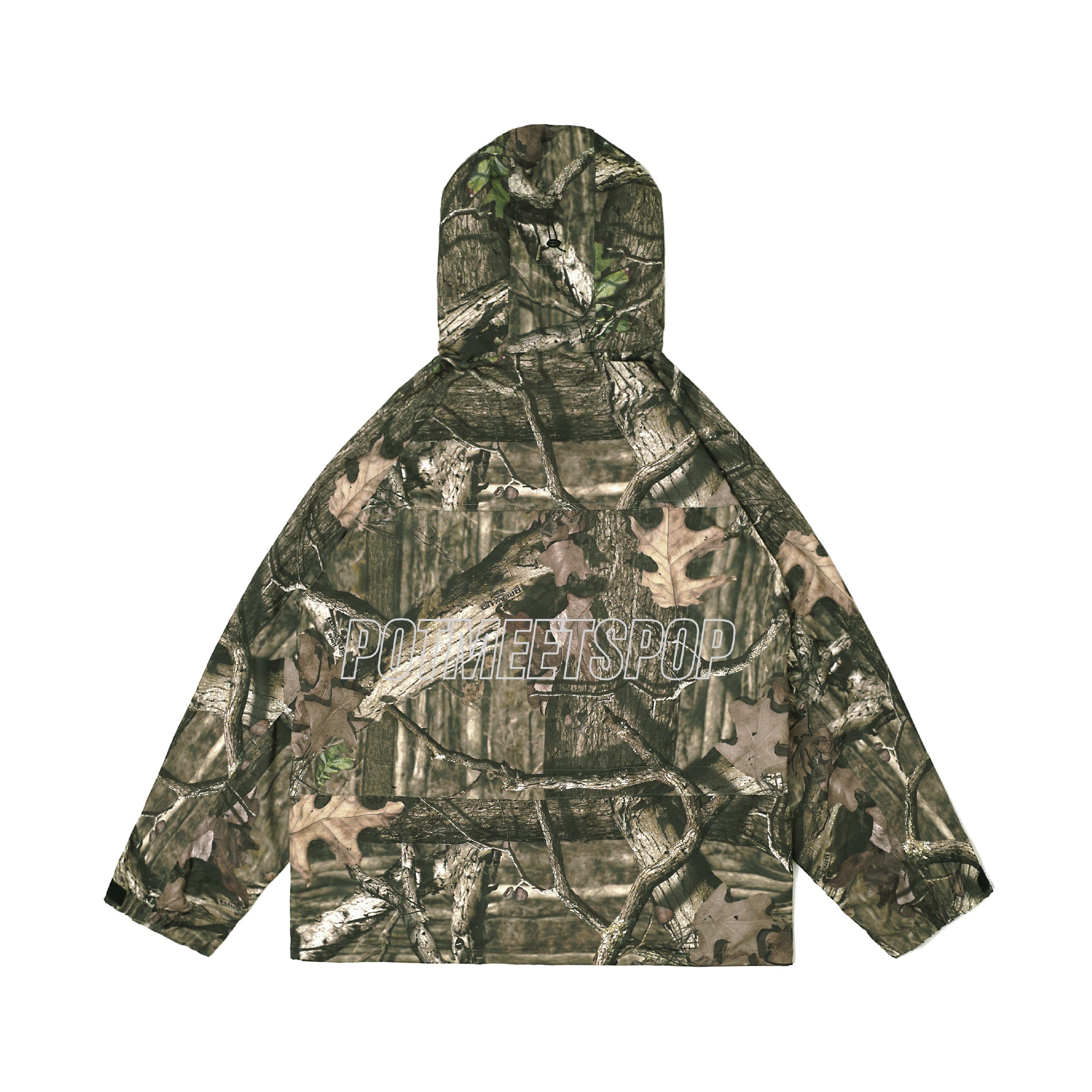 Pot Meets Pop Leafy Outdoor Jacket - Real Camo