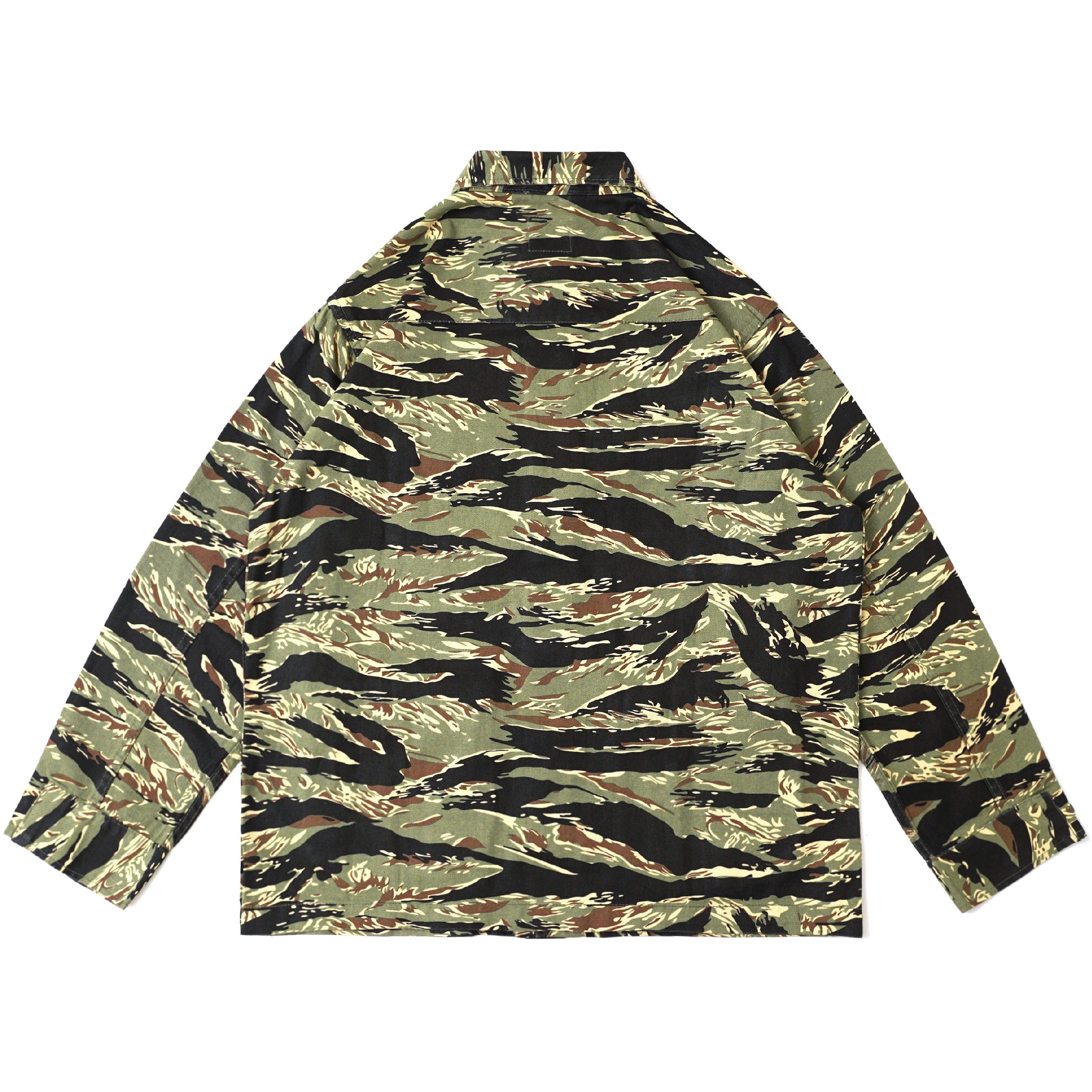 Pot Meets Pop Oz Army Slanted Pocket Jacket Stripe - Golden Tiger