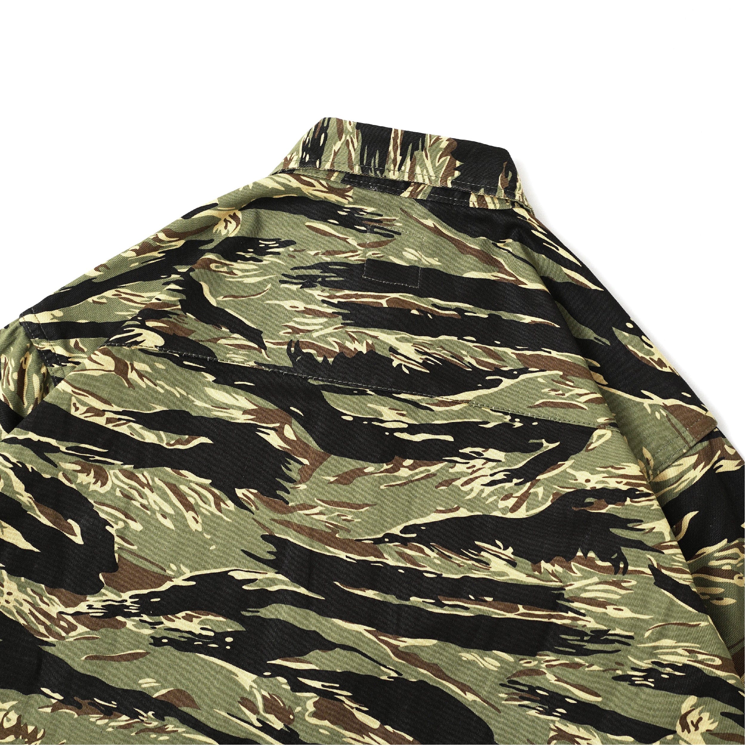 Pot Meets Pop Oz Army Slanted Pocket Jacket Stripe - Golden Tiger