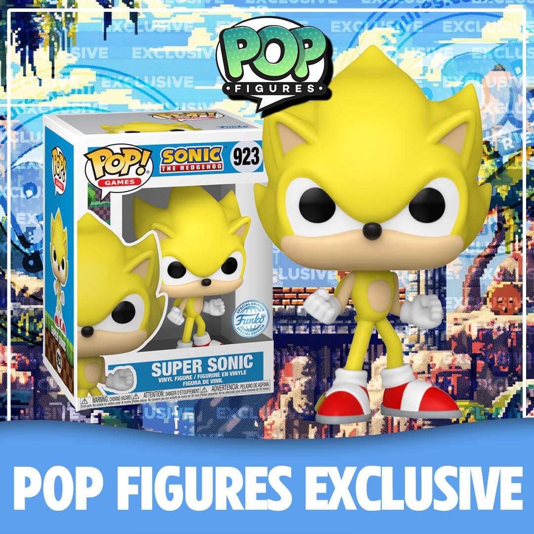 Sonic the Hedgehog Super Sonic #923 with a Chance of Chase Funko Pop! - Sonic the Hedgehog - Special Edition - Pop Figures Exclusive