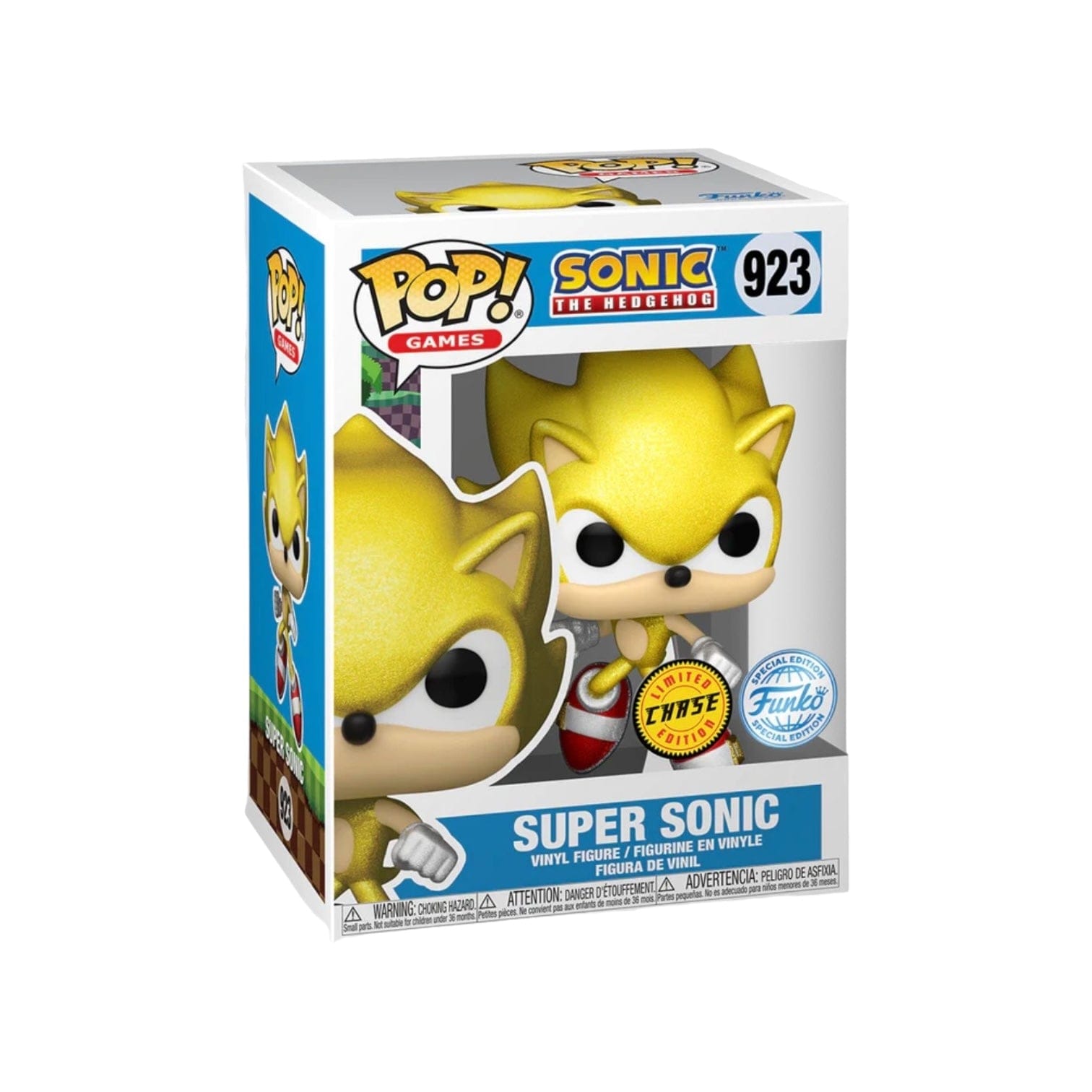 Sonic the Hedgehog Super Sonic #923 with a Chance of Chase Funko Pop! - Sonic the Hedgehog - Special Edition - Pop Figures Exclusive