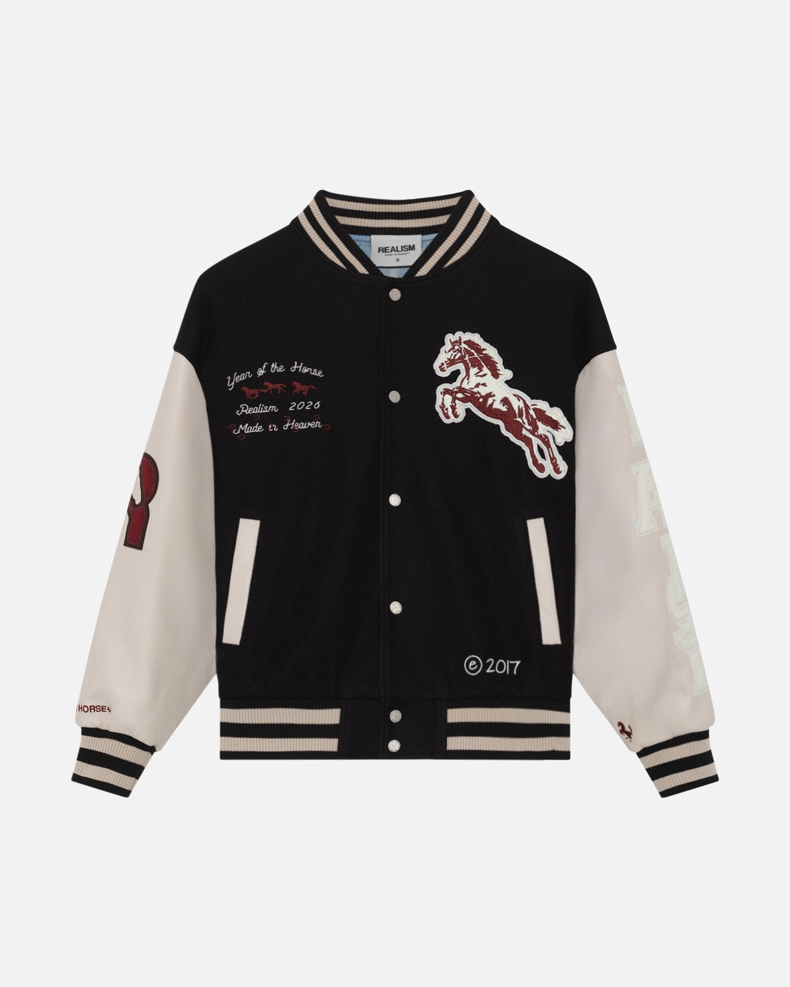 Realism SSS REALISM HORSE LETTERMAN JACKET BLACK