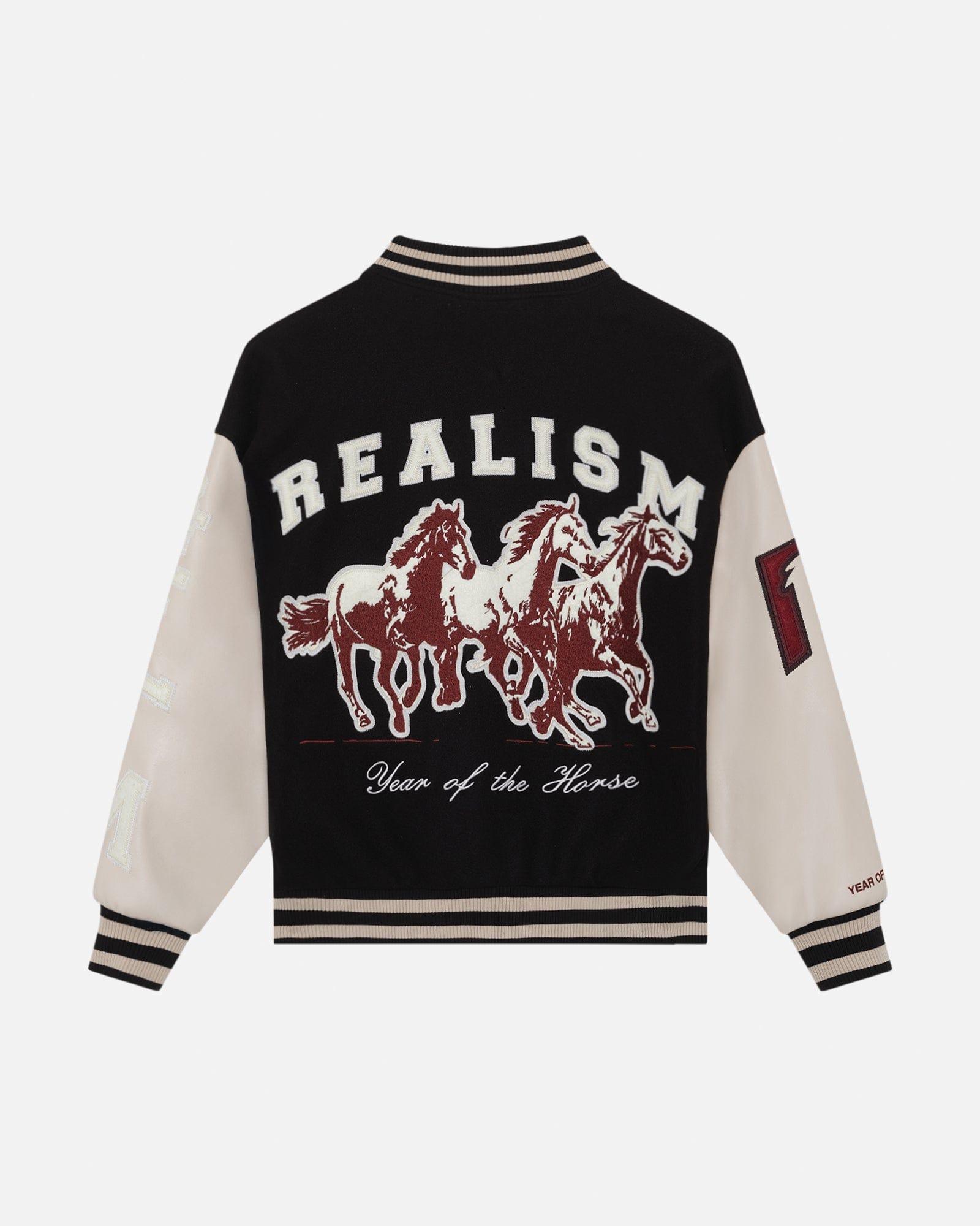 Realism SSS REALISM HORSE LETTERMAN JACKET BLACK