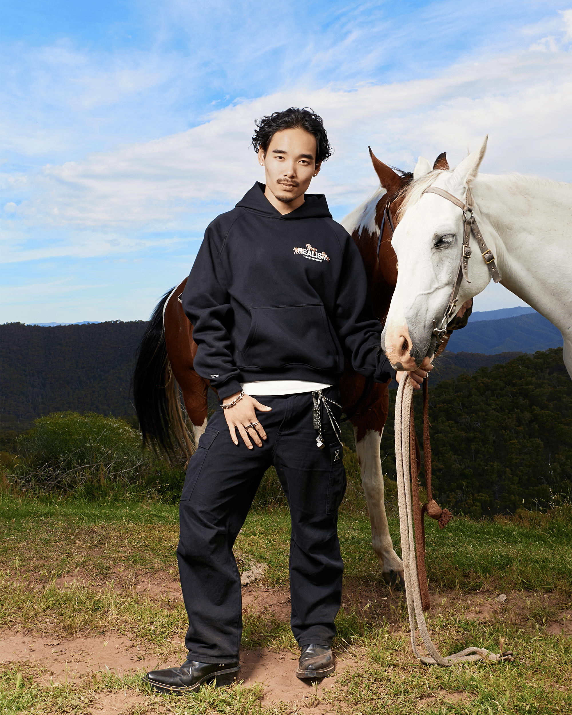 Realism SSS REALISM HORSE LOGO HOODIE BLACK