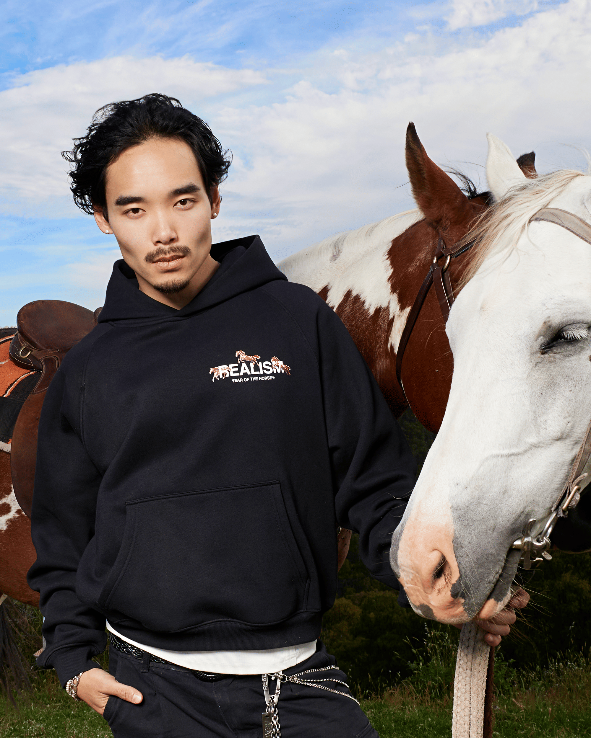 Realism SSS REALISM HORSE LOGO HOODIE BLACK