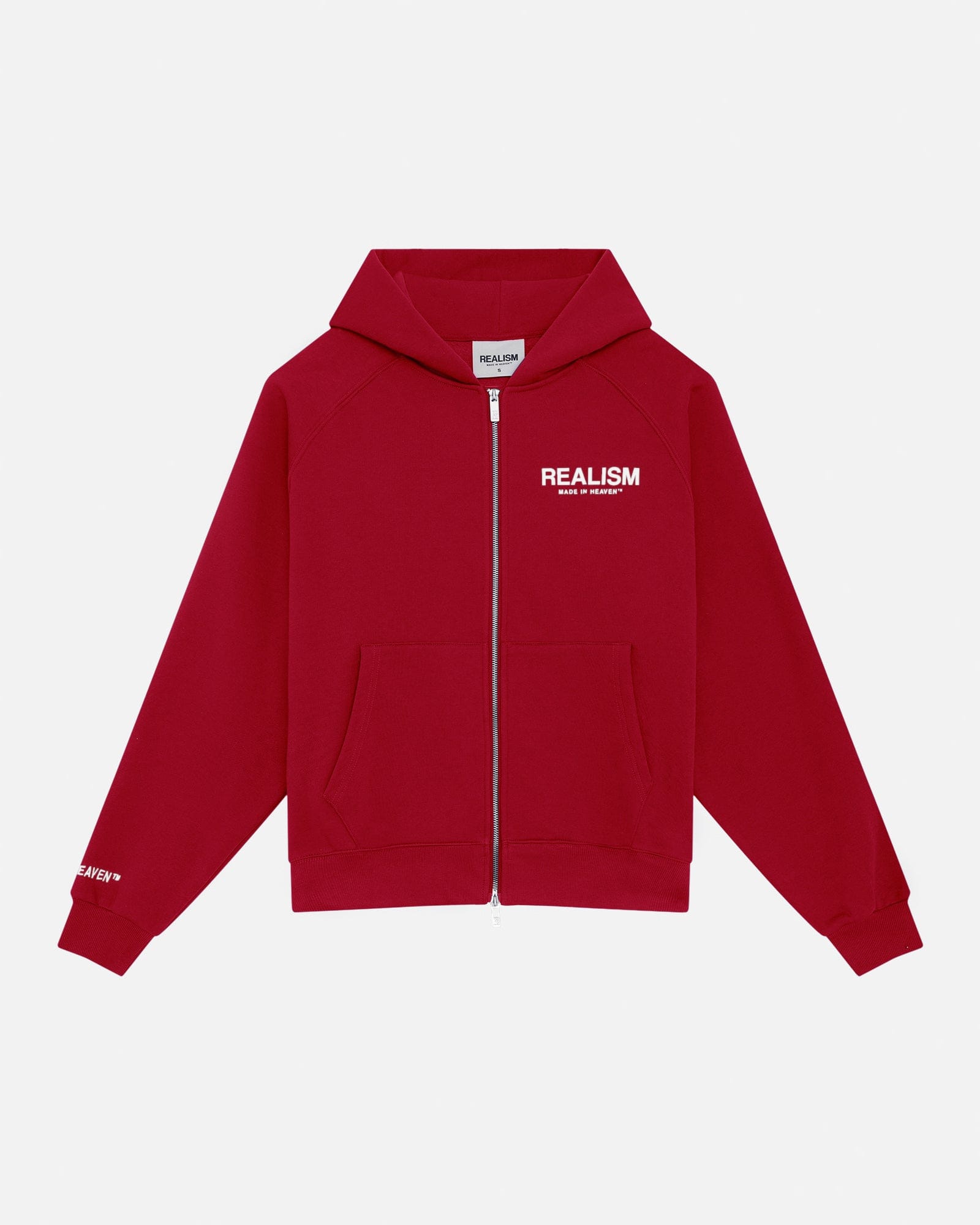 Realism SSS REALISM HEAVEN LOGO ZIP HOODIE CRIMSON RED