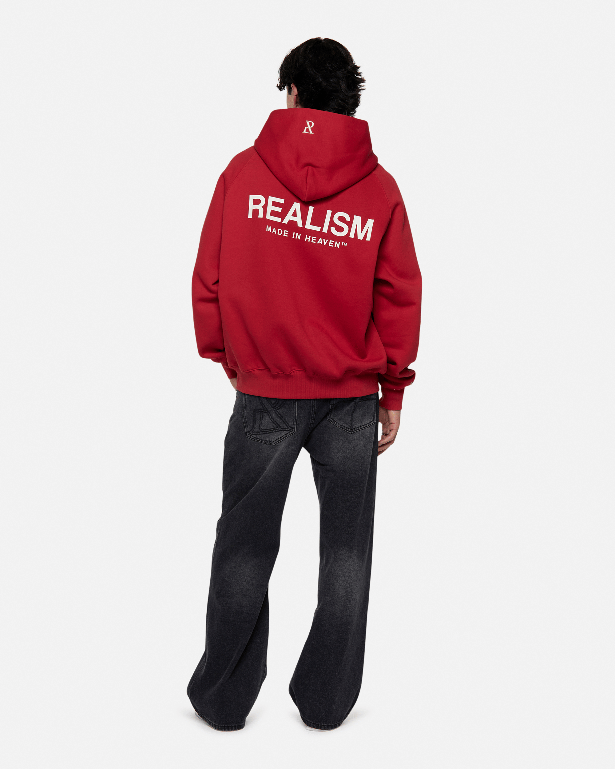 Realism SSS REALISM HEAVEN LOGO ZIP HOODIE CRIMSON RED