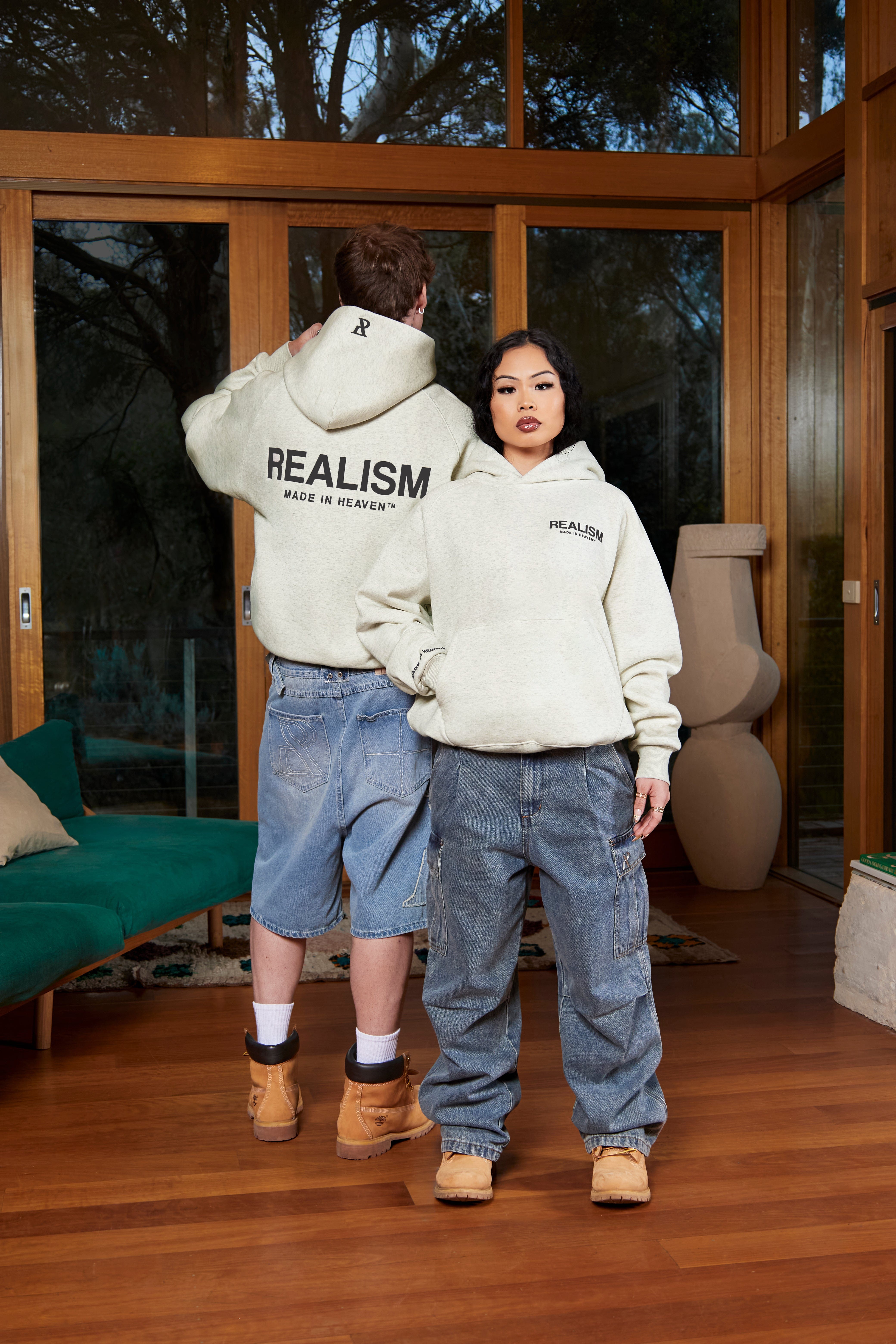 Realism SSS REALISM HEAVEN LOGO HOODIE OATMEAL
