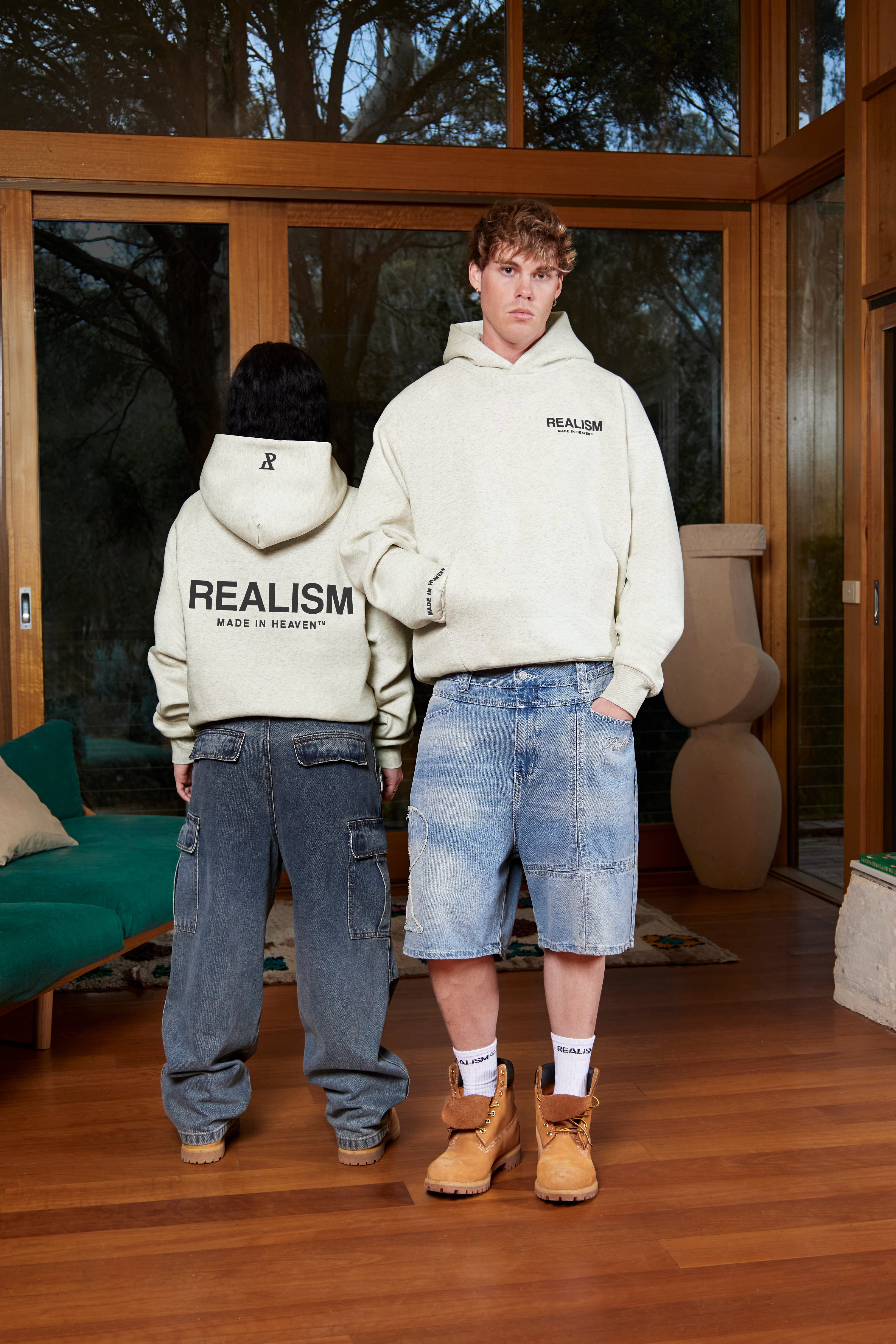 Realism SSS REALISM HEAVEN LOGO HOODIE OATMEAL