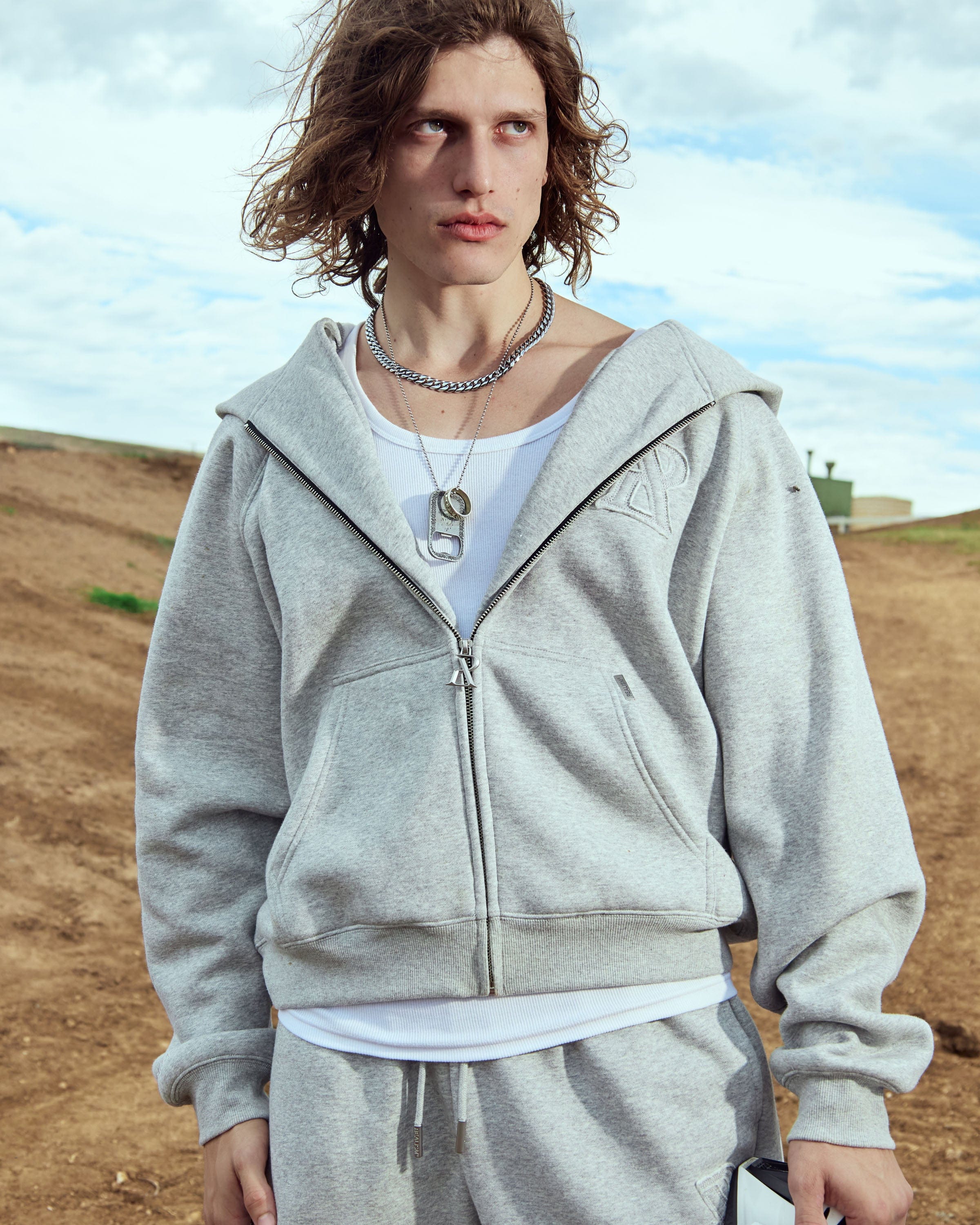 Realism SSS REALISM LEGACY ZIP HOODIE GREY MARLE