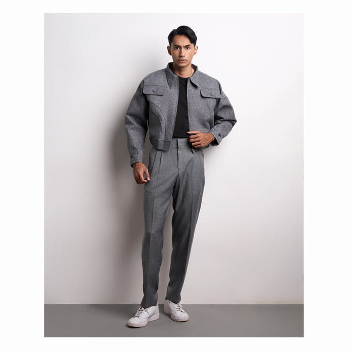 TEMMA Prasetio GREY SILUET SEMI CROP JACKET