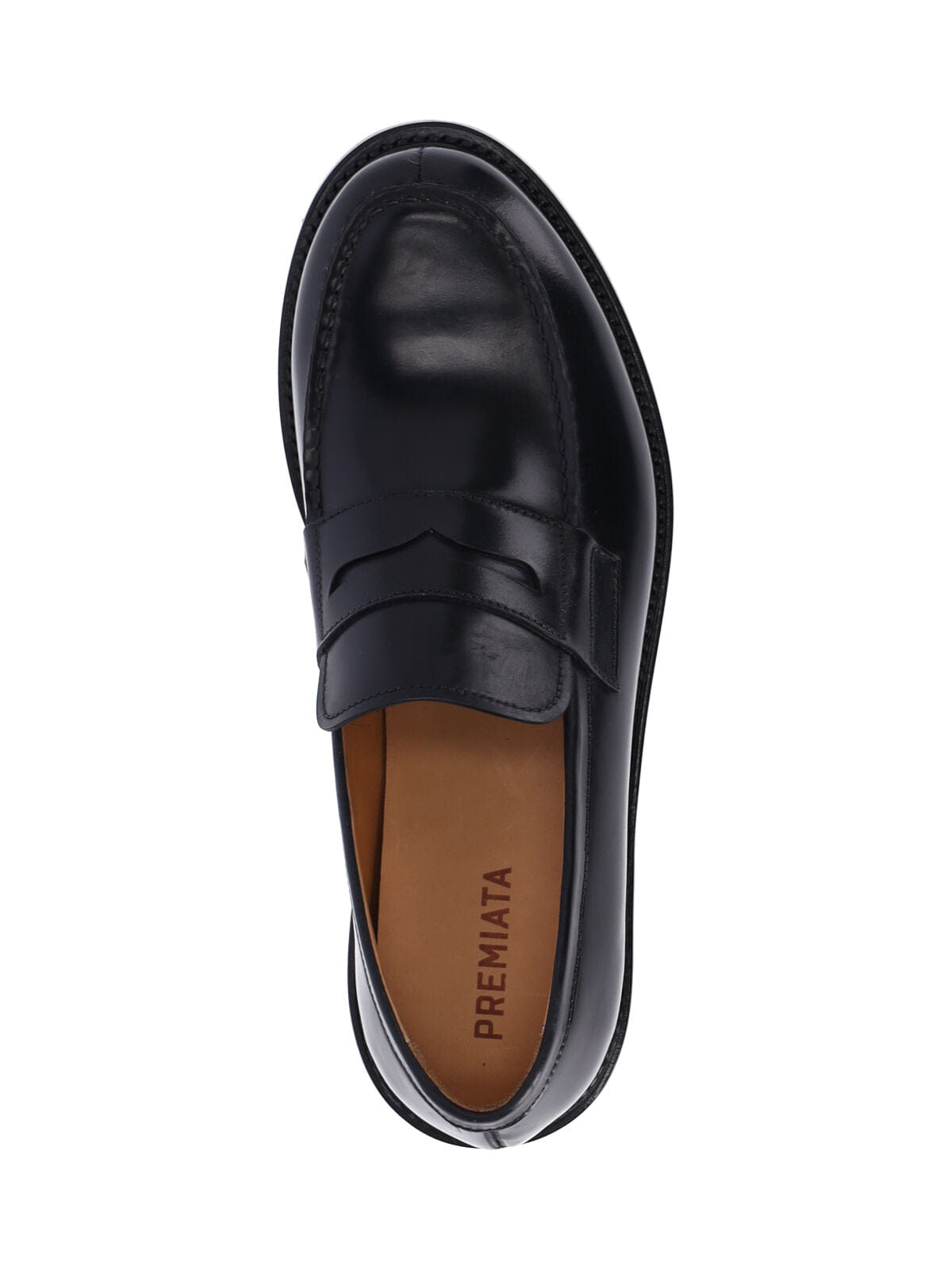 Loafers Black Leather Slip - On Loafers