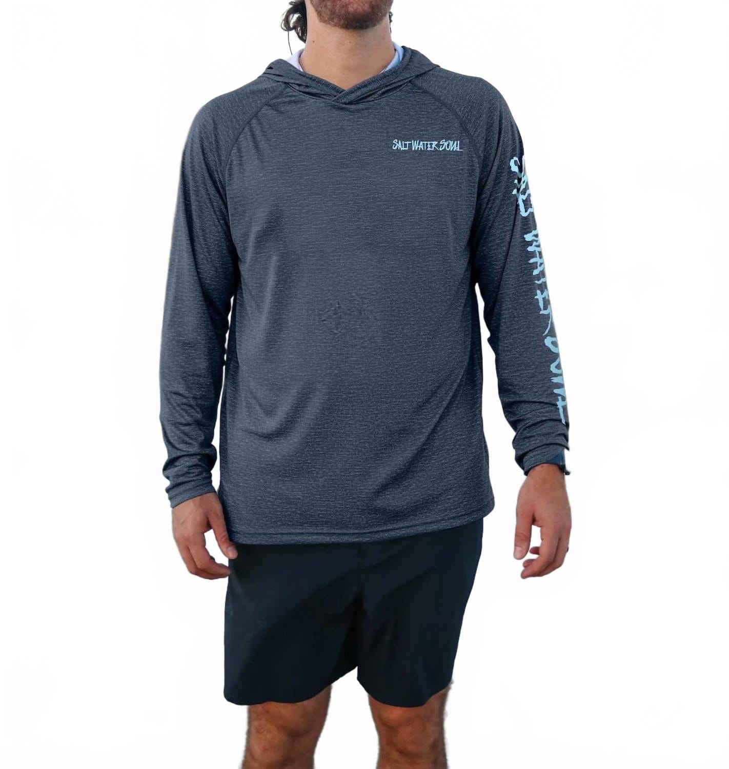 Classic Men's Flounder Classic Performance Hoodie In Grey