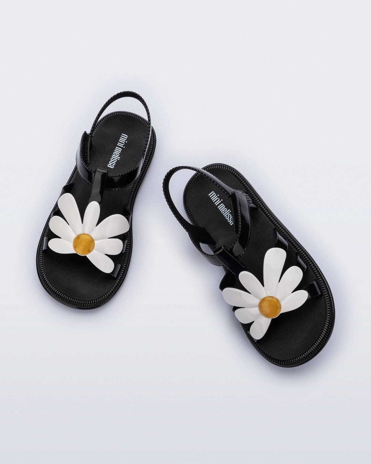 WHITE* Girl's Hip Bloom Pearly Sandals In Black & White