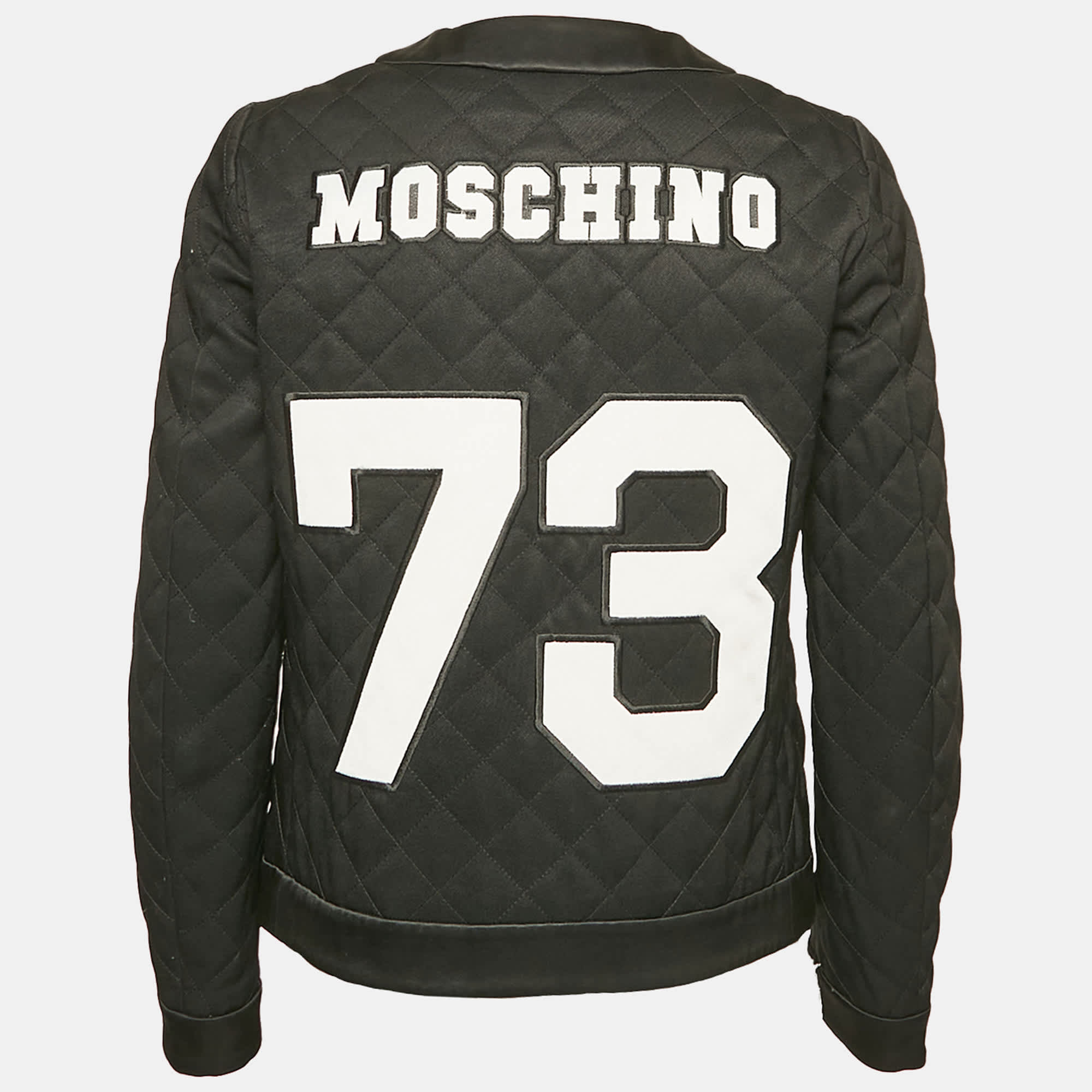 Couture Black Quilted Synthetic Jacket