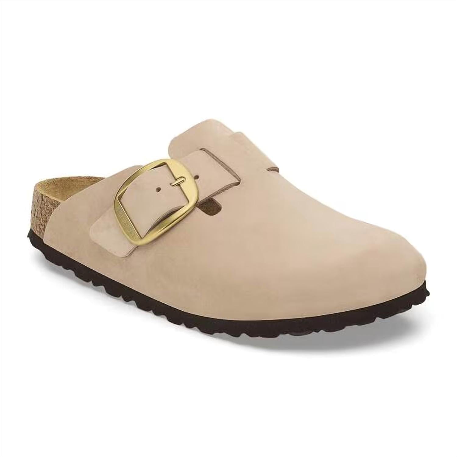 BOSTON Women's Boston Big Buckle Mules In Sandcastle