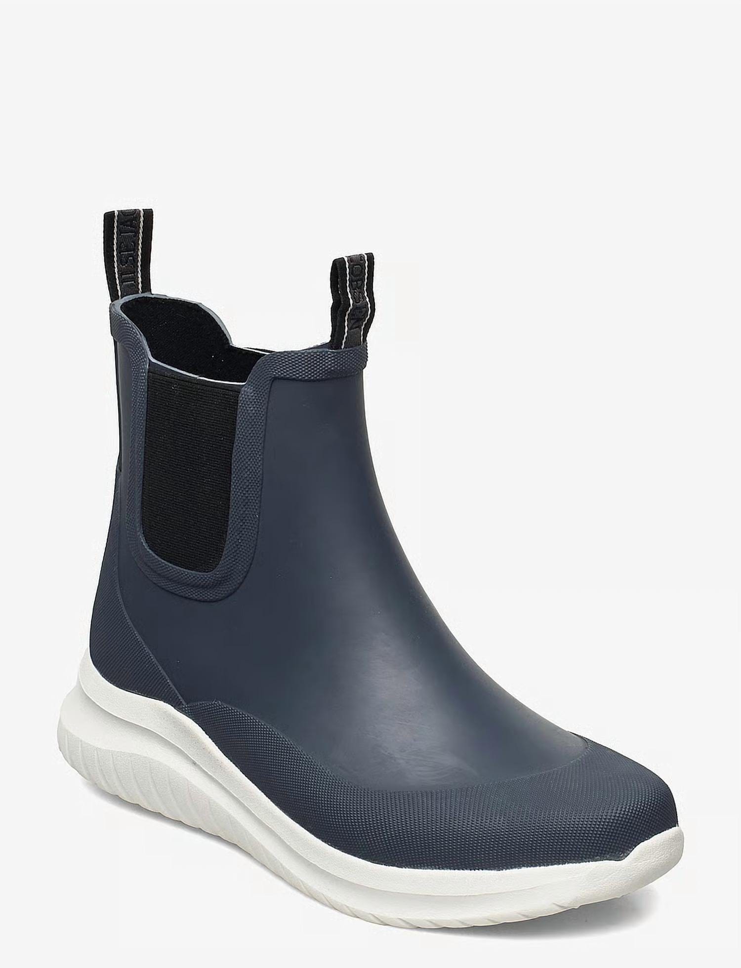 Blue Unisex Ankle Rubber Boots In Orion Blue